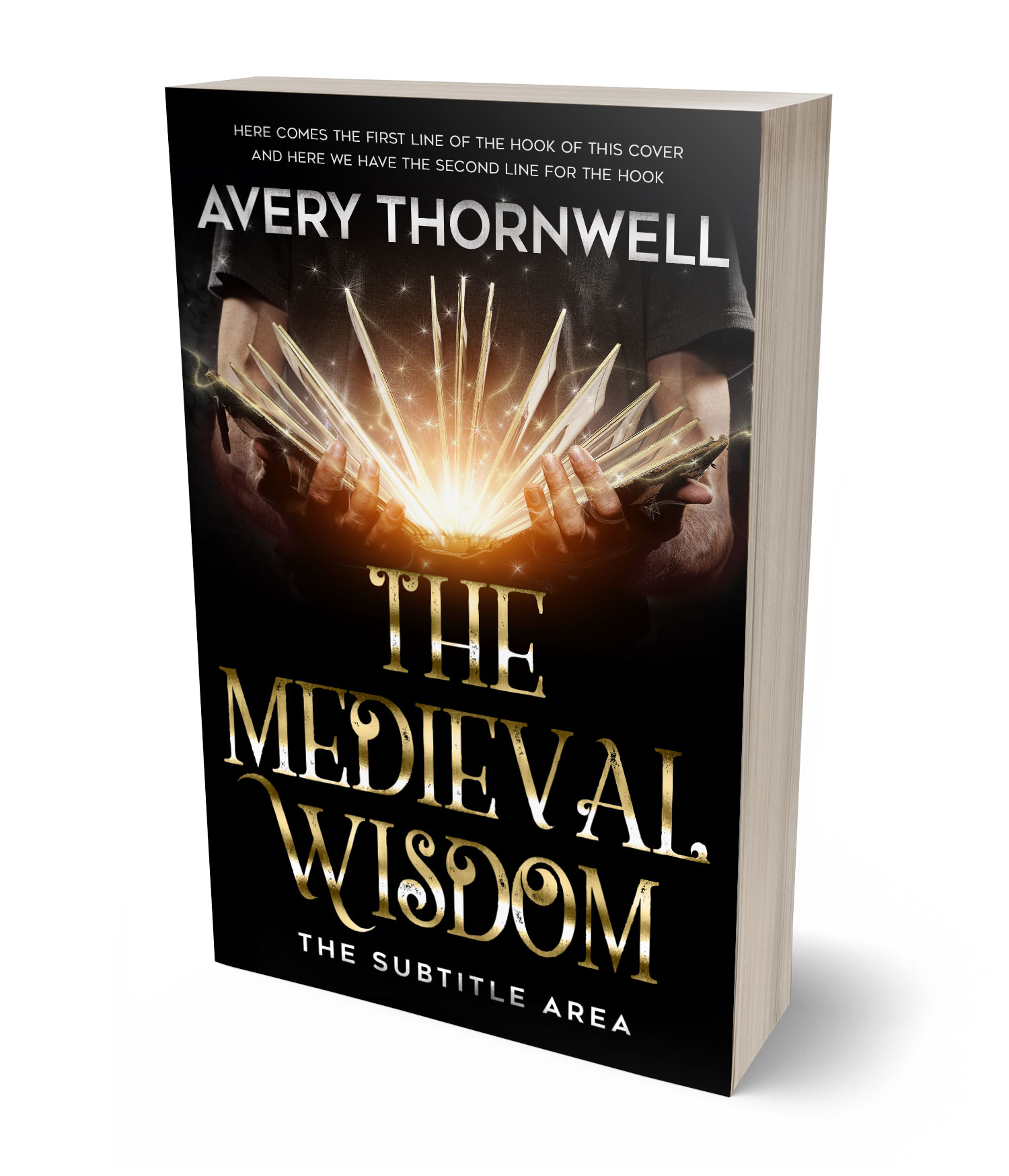 3D view of Premade  Book Cover - Night Rider #17833 | BookCoverZone*