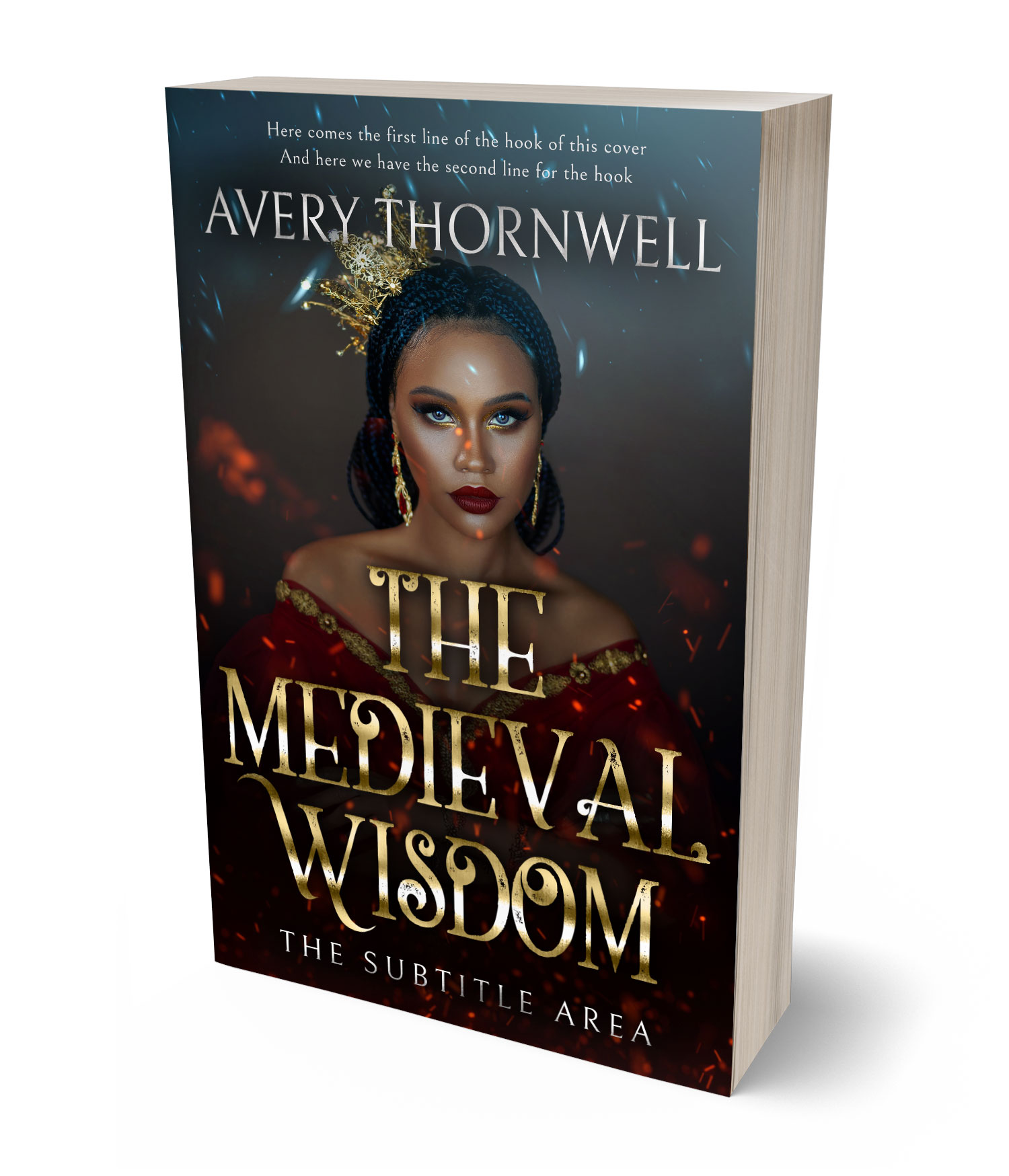 3D view of Premade  Book Cover - Thunder #17834 | BookCoverZone*