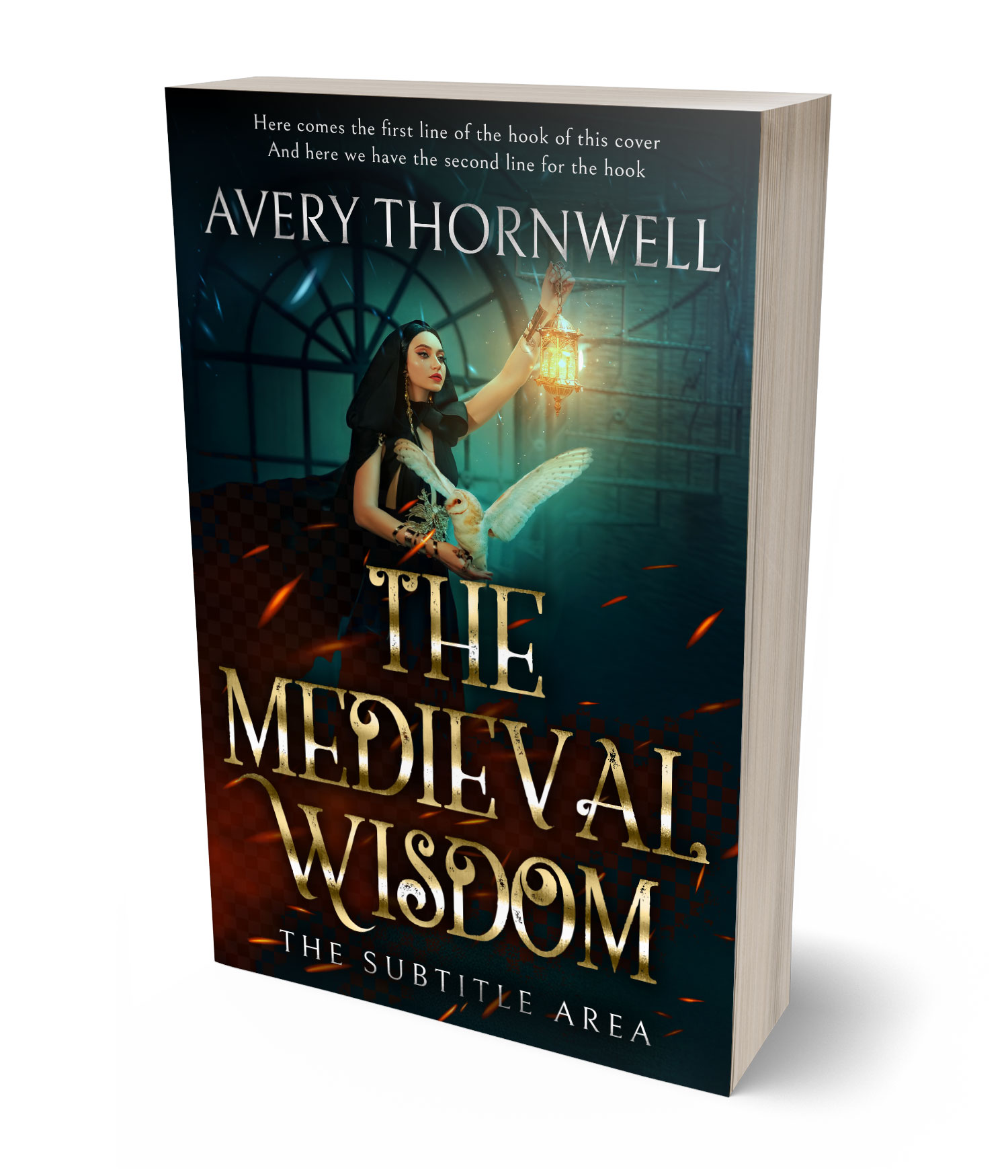 3D view of Premade  Book Cover - Woodsmoke #17835 | BookCoverZone*