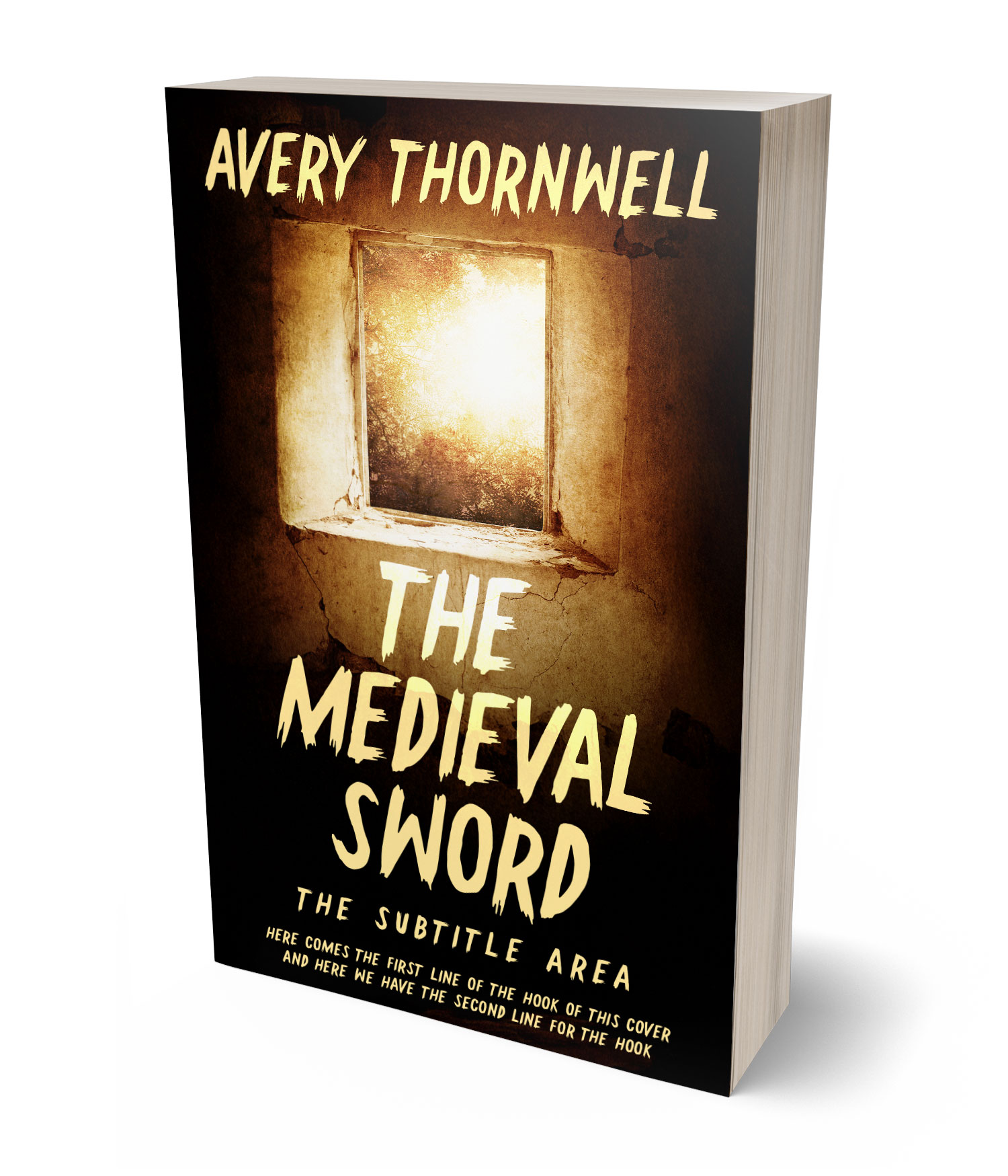 3D view of Premade  Book Cover - Crowshead #17842 | BookCoverZone*