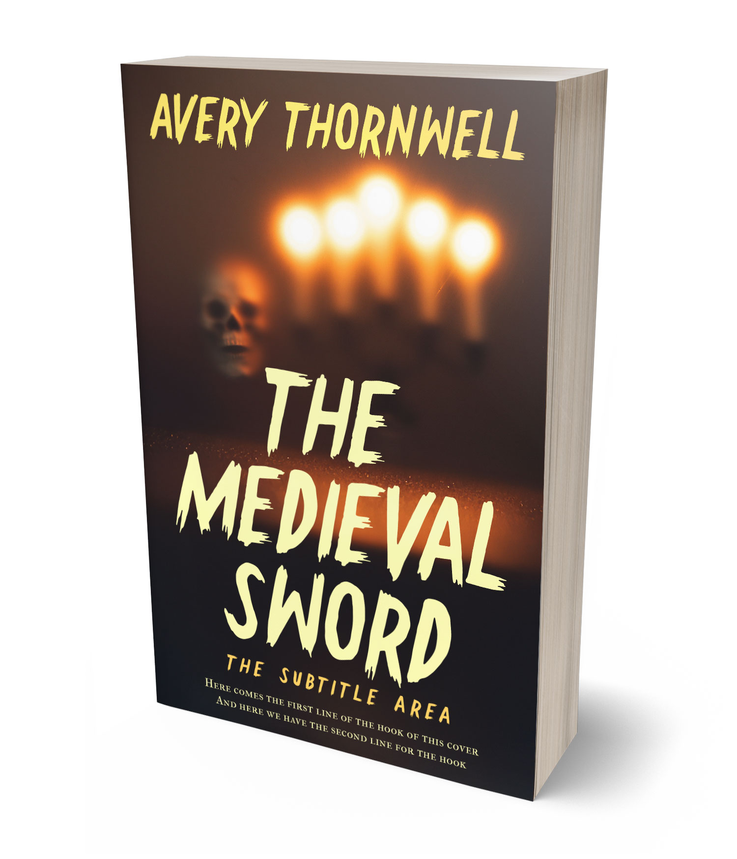 3D view of Premade  Book Cover - Chalky #17843 | BookCoverZone*