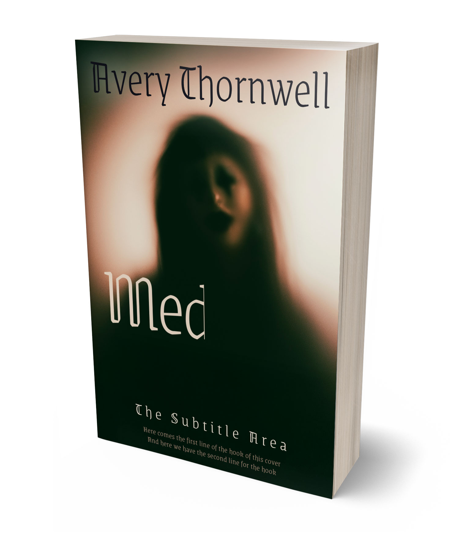 3D view of Premade  Book Cover - Vanilla #17850 | BookCoverZone*