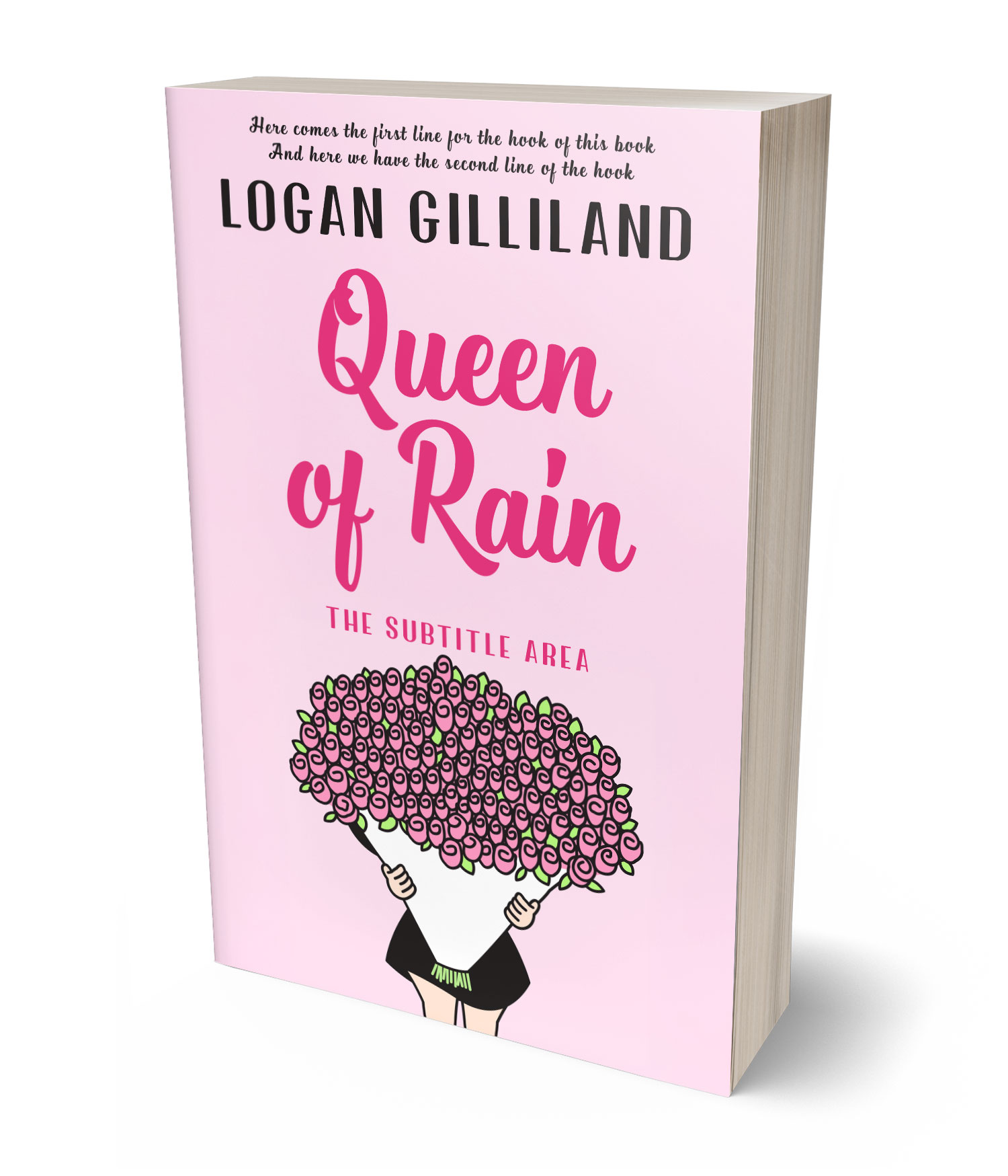 3D view of Premade Romance Book Cover - Classic Rose #17856 | BookCoverZone*