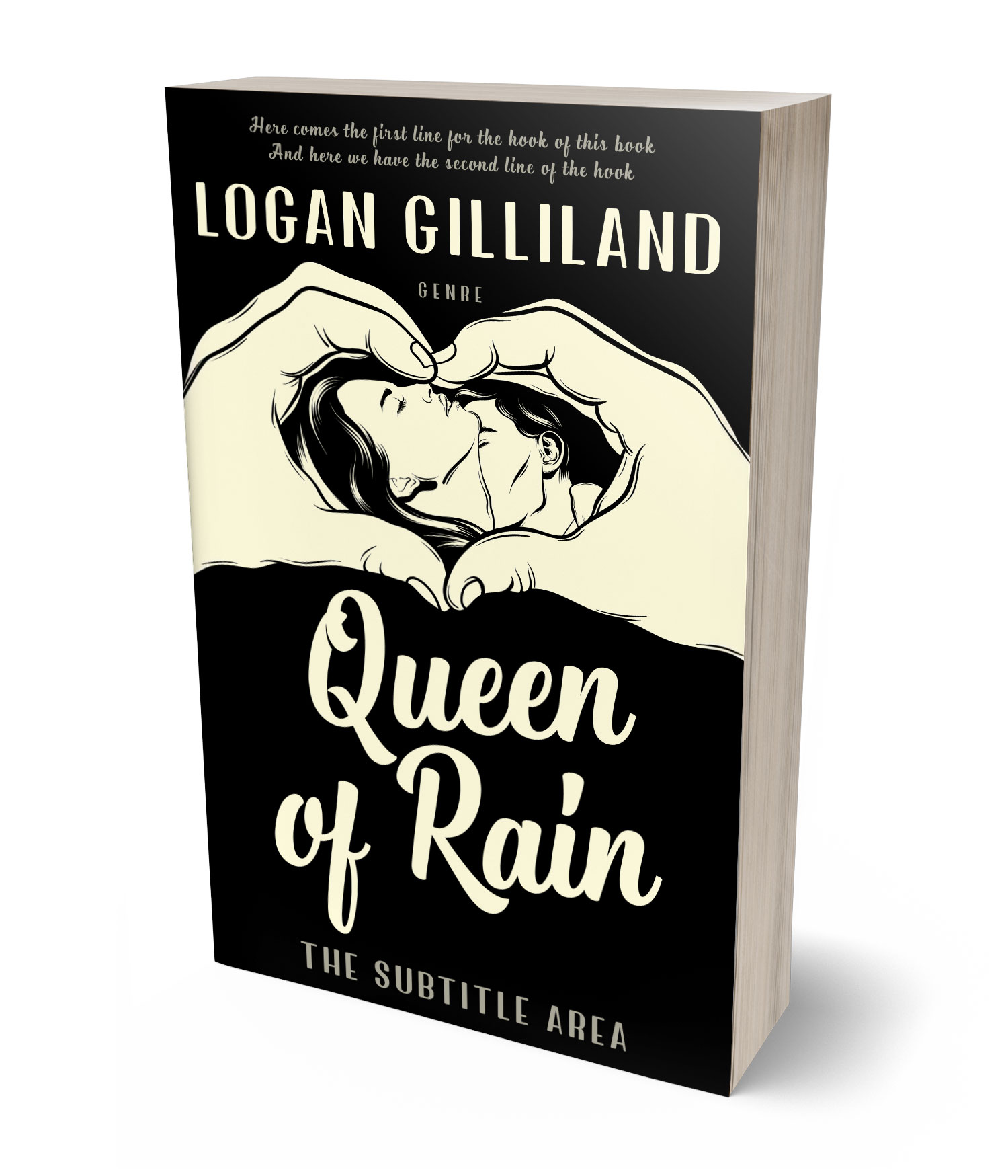 3D view of Premade Romance Book Cover - Coconut Cream #17860 | BookCoverZone*