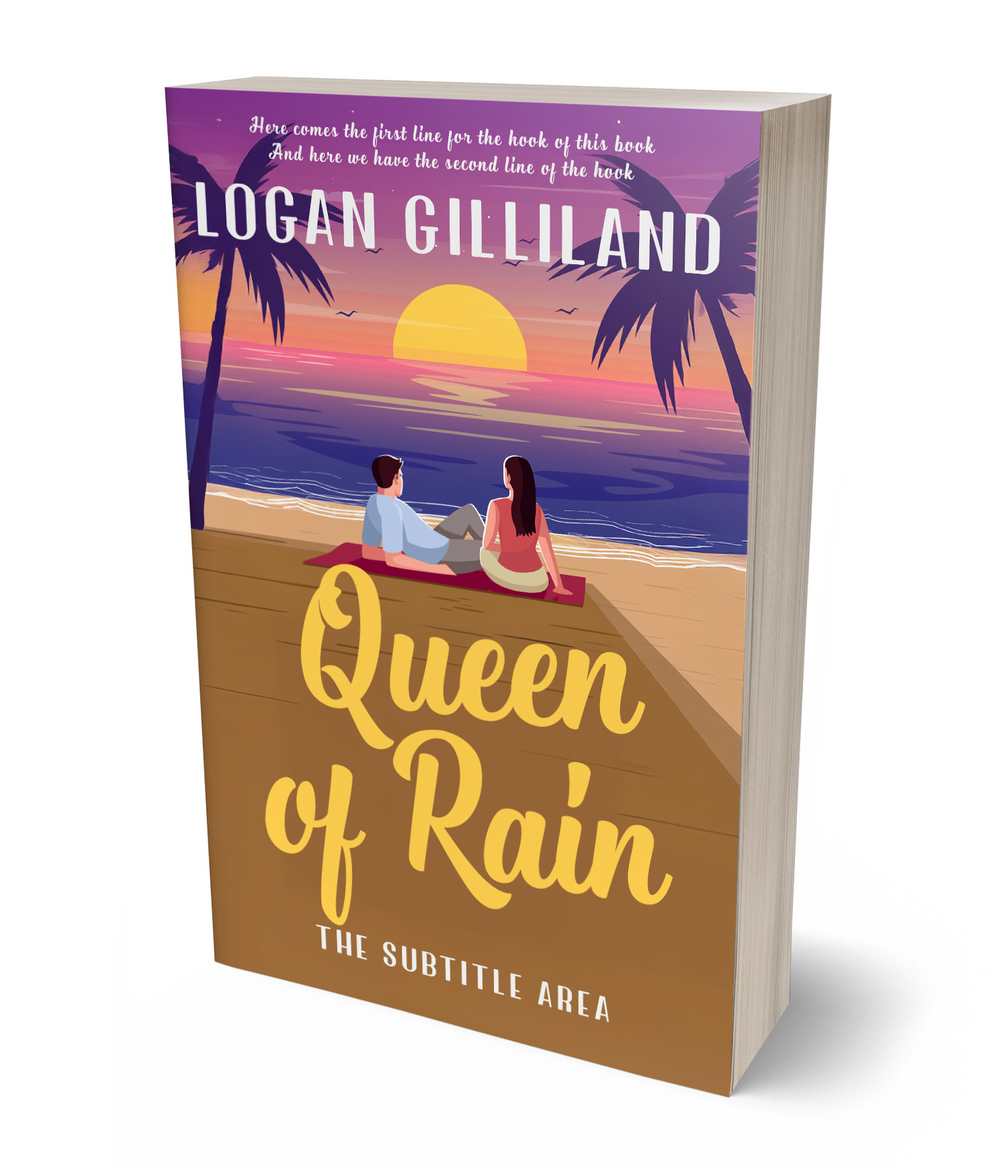 3D view of Premade Romance Book Cover - Leather #17862 | BookCoverZone*