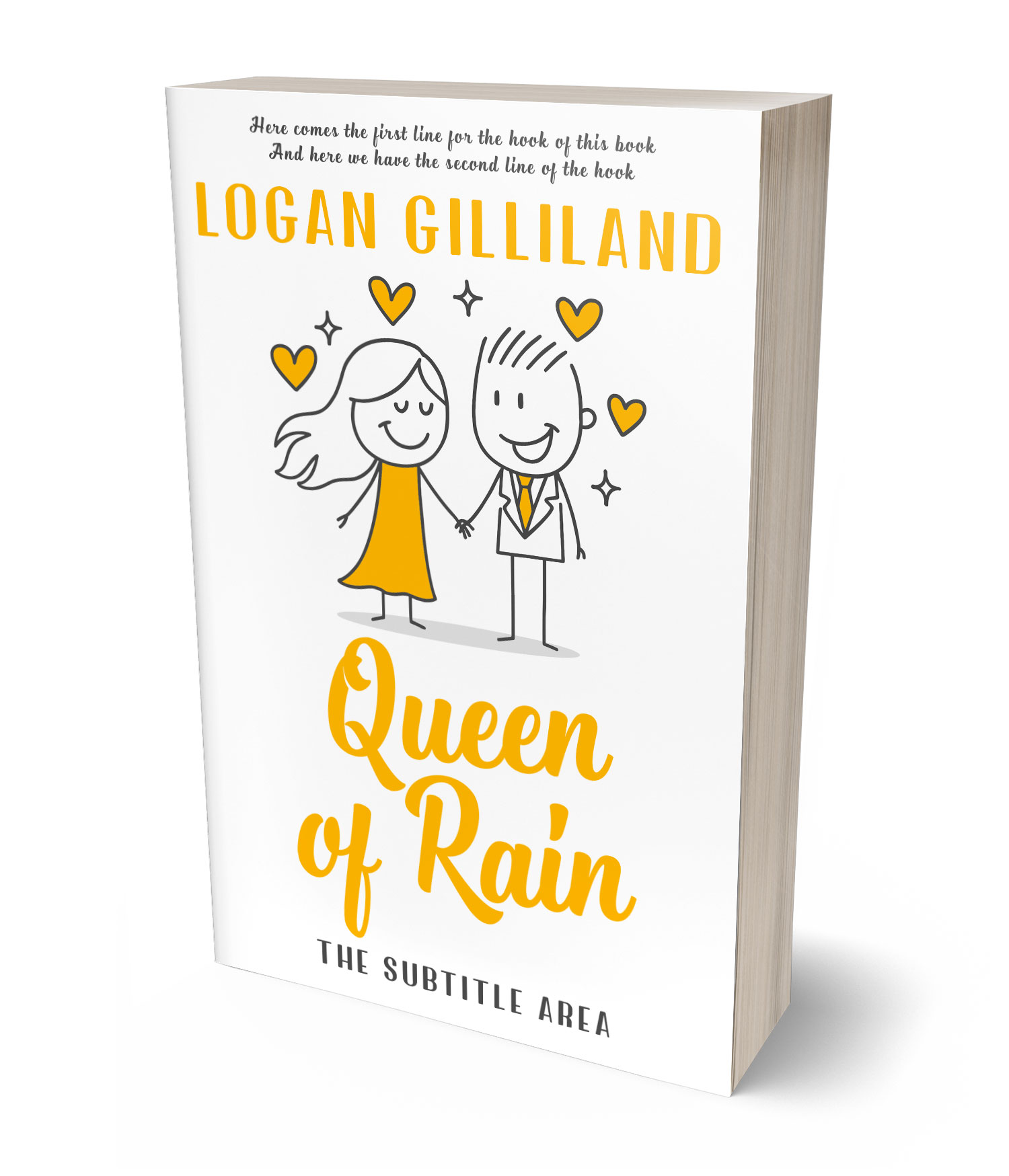 3D view of Premade Romance Book Cover - Sun #17863 | BookCoverZone*