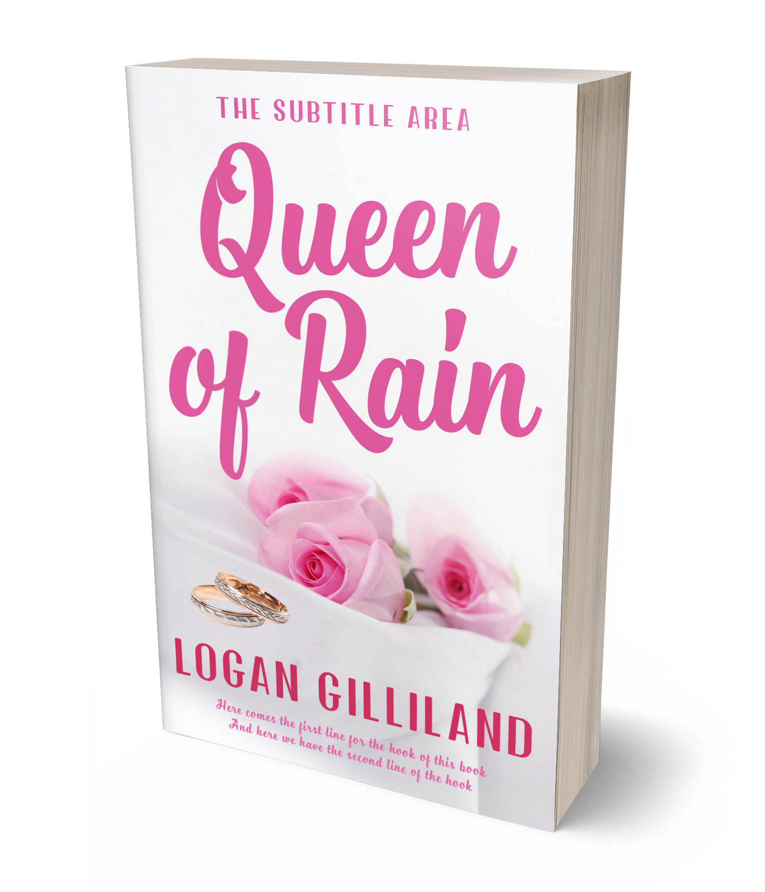 3D view of Premade Romance Book Cover - Cranberry #17866 | BookCoverZone*