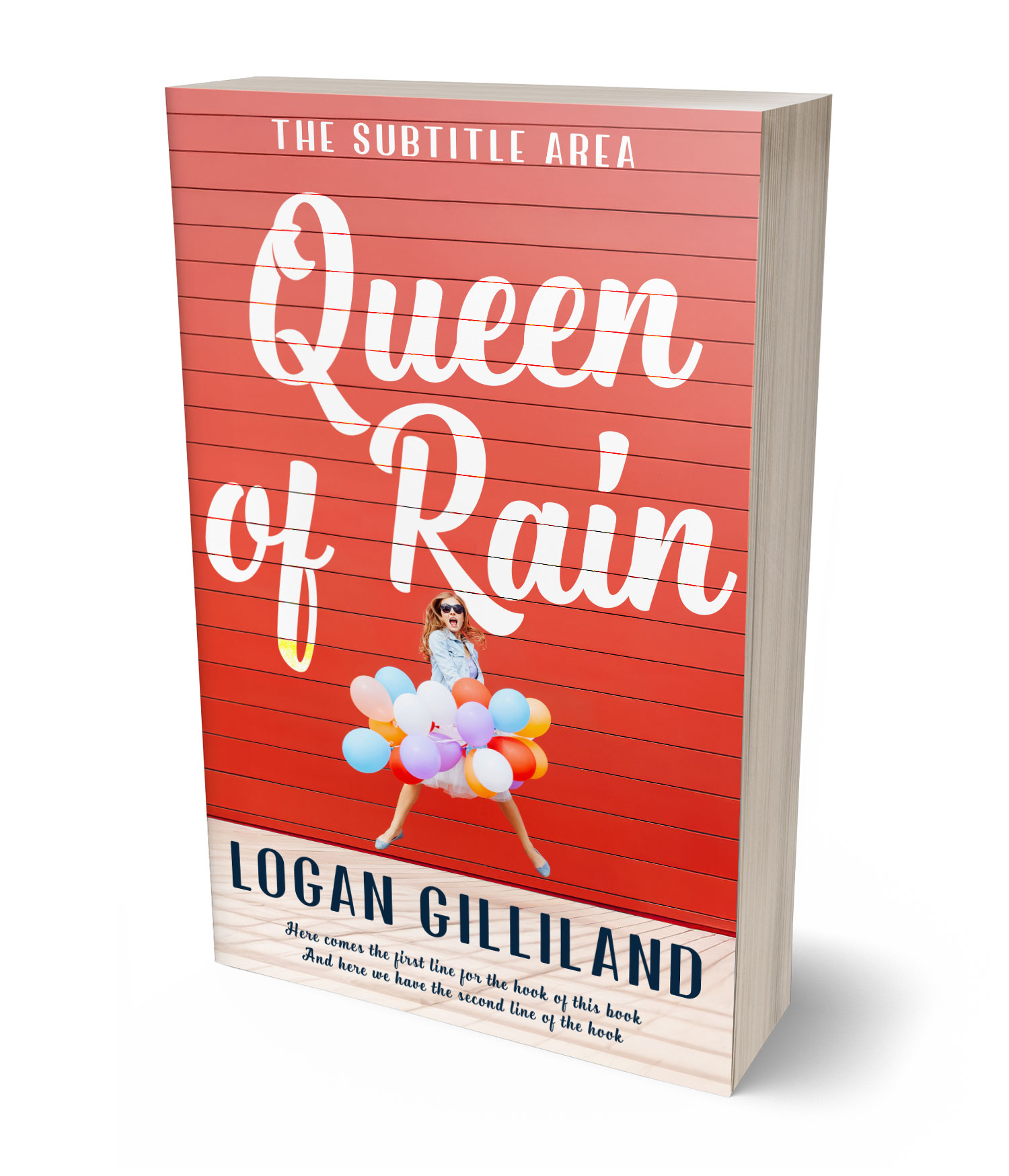 3D view of Premade Chick Lit Book Cover - Flame Pea #17868 | BookCoverZone*