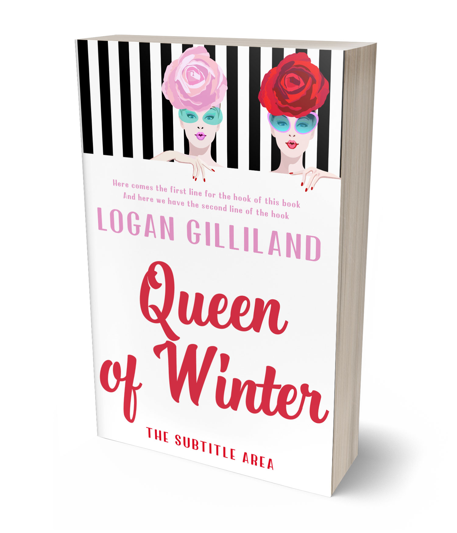 3D view of Premade Chick Lit Book Cover - Vanilla Ice #17872 | BookCoverZone*