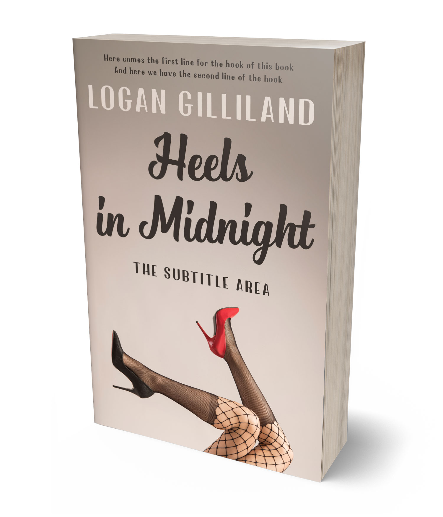 3D view of Premade Erotica Book Cover - Soft Amber #17875 | BookCoverZone*