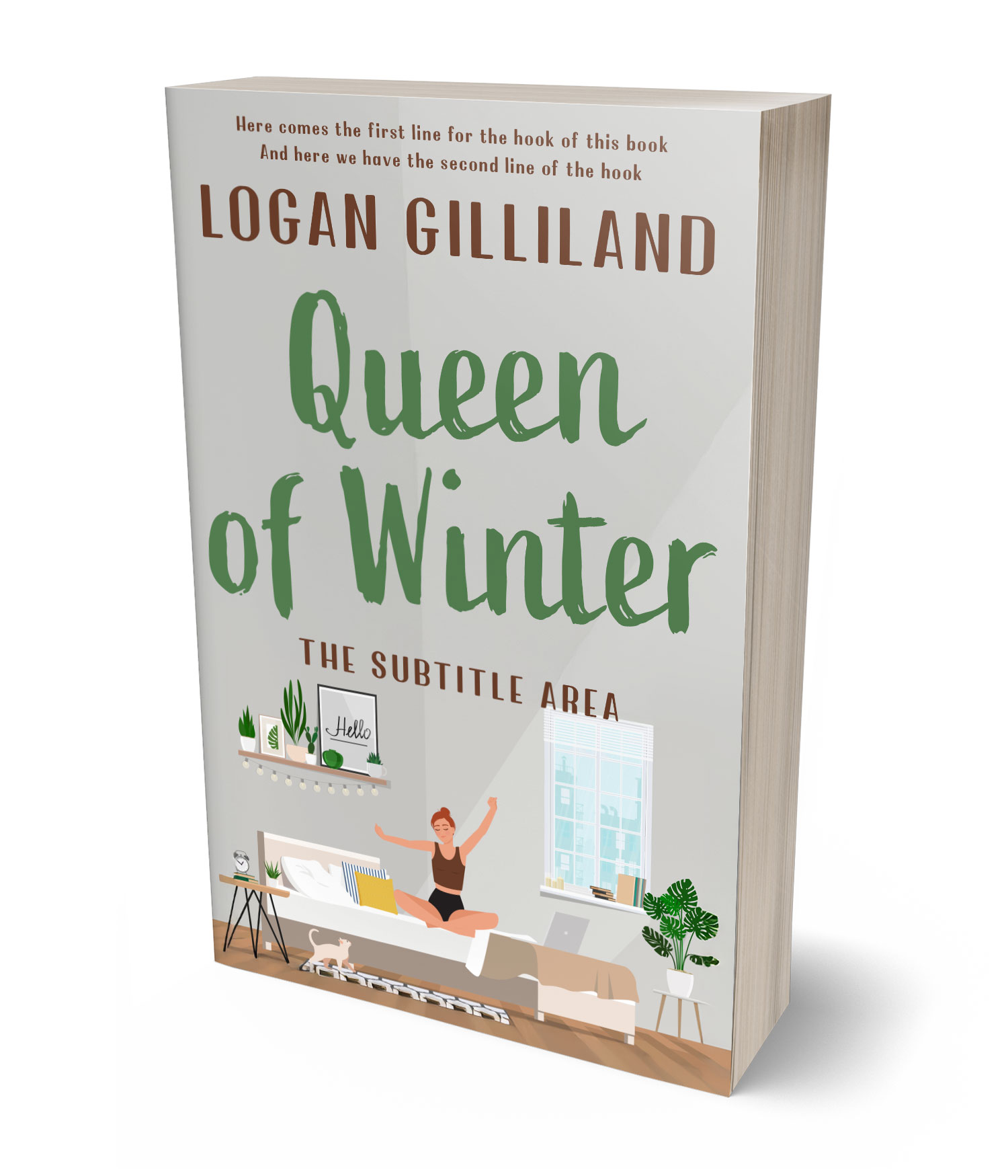 3D view of Premade Health & Mind & Body Book Cover - Cloud #17877 | BookCoverZone*