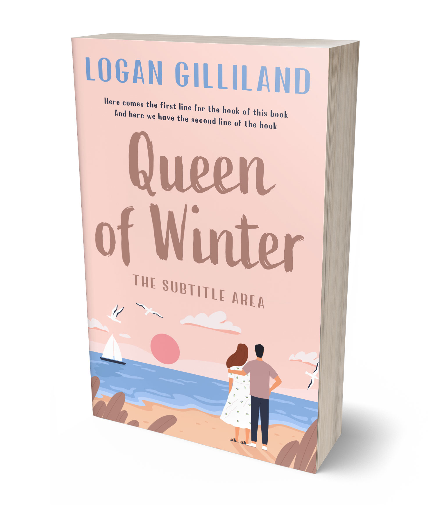 3D view of Premade Romance Book Cover - Vanilla Ice #17886 | BookCoverZone*