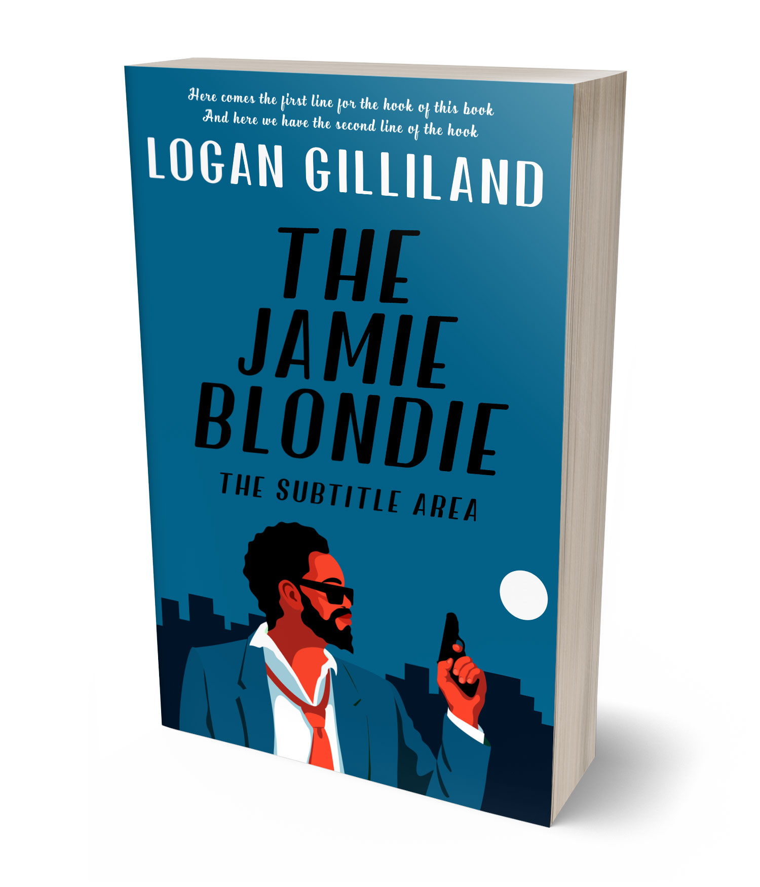 3D view of Premade Mystery & Thriller & Suspense Book Cover - Venice Blue