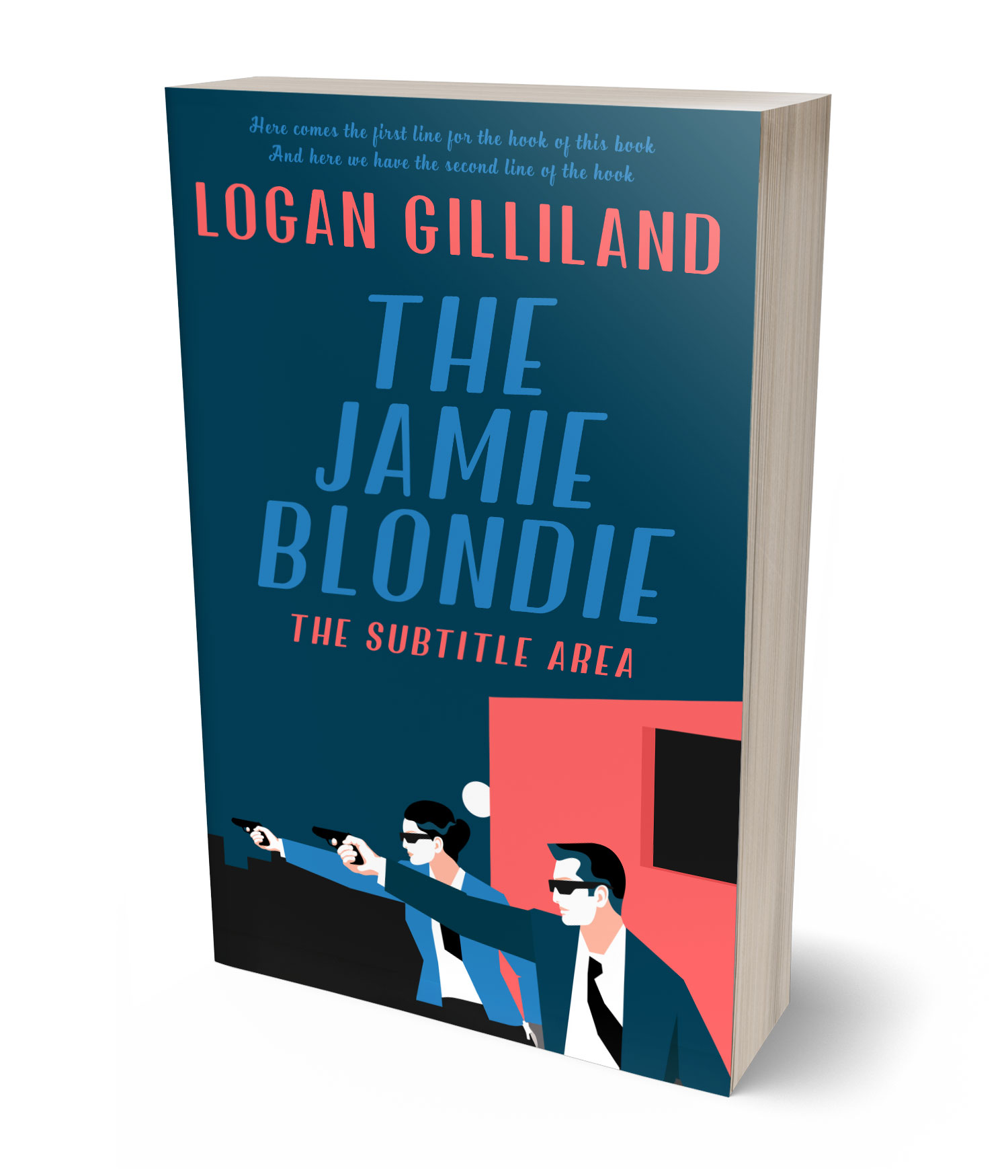 3D view of Premade Mystery & Thriller & Suspense Book Cover - Tarawera