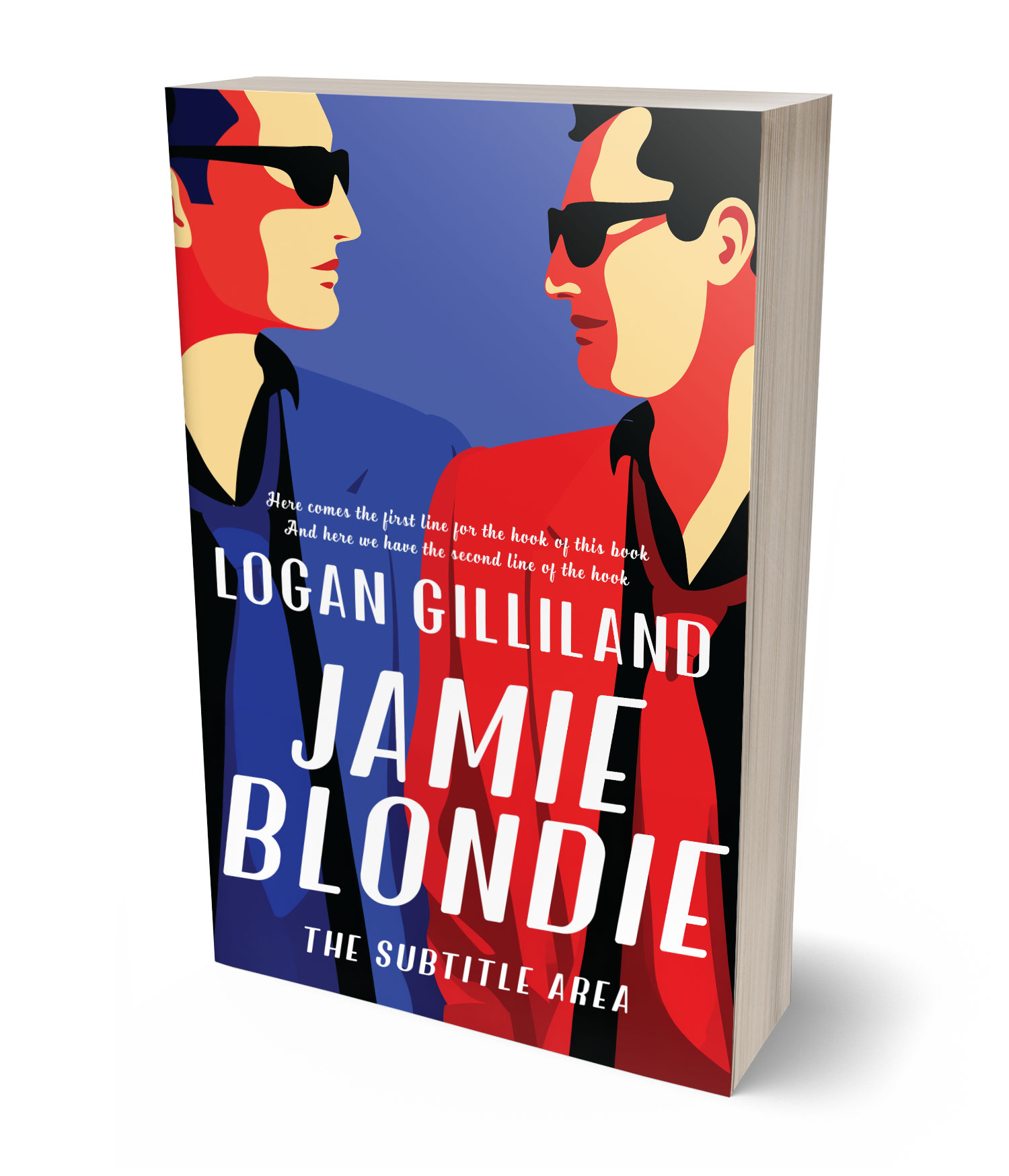 3D view of Premade Mystery & Thriller & Suspense Book Cover - Burnt Sienna