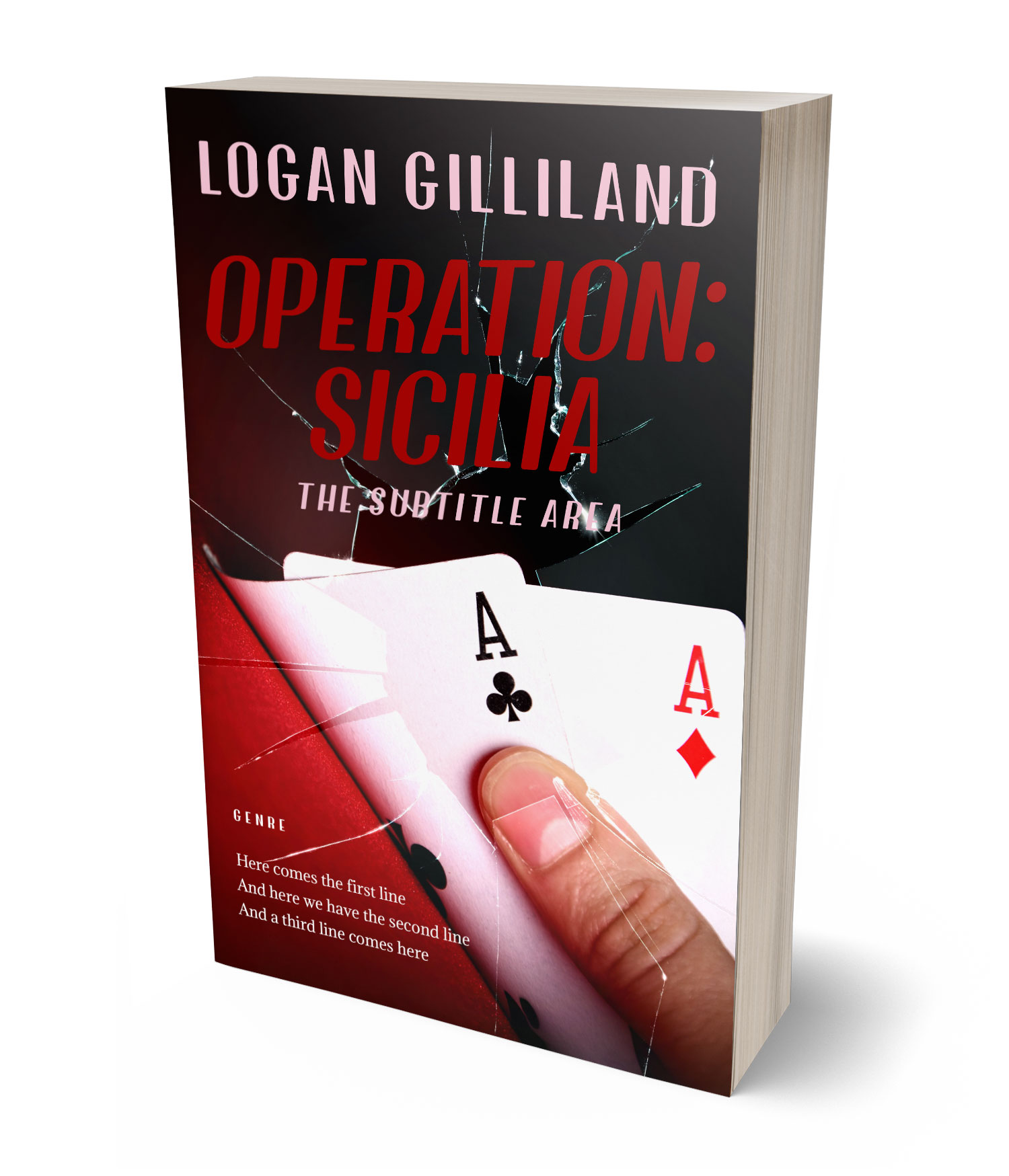 3D view of Premade Mystery & Thriller & Suspense Book Cover - Petite Orchid #17906 | BookCoverZone*