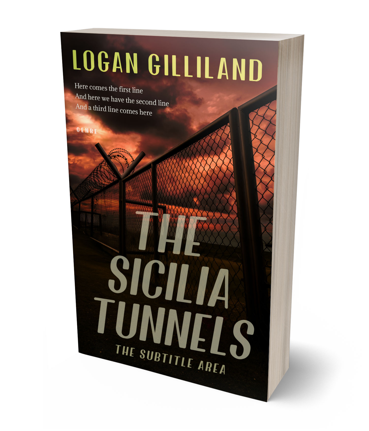 3D view of Premade Mystery & Thriller & Suspense Book Cover - Muddy Waters #17910 | BookCoverZone*