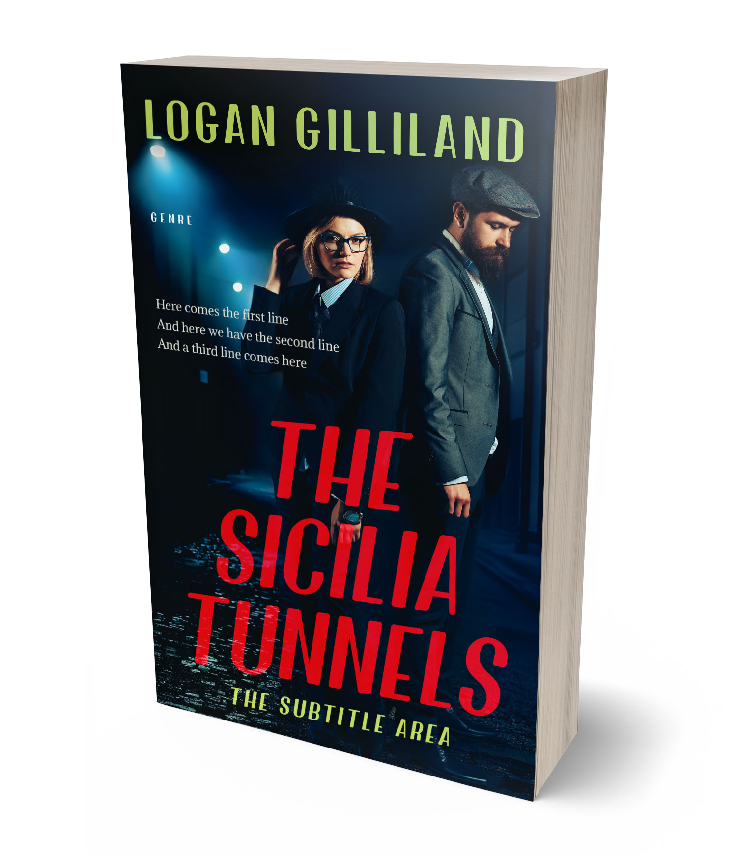 3D view of Premade Mystery & Thriller & Suspense Book Cover - Valencia #17912 | BookCoverZone*