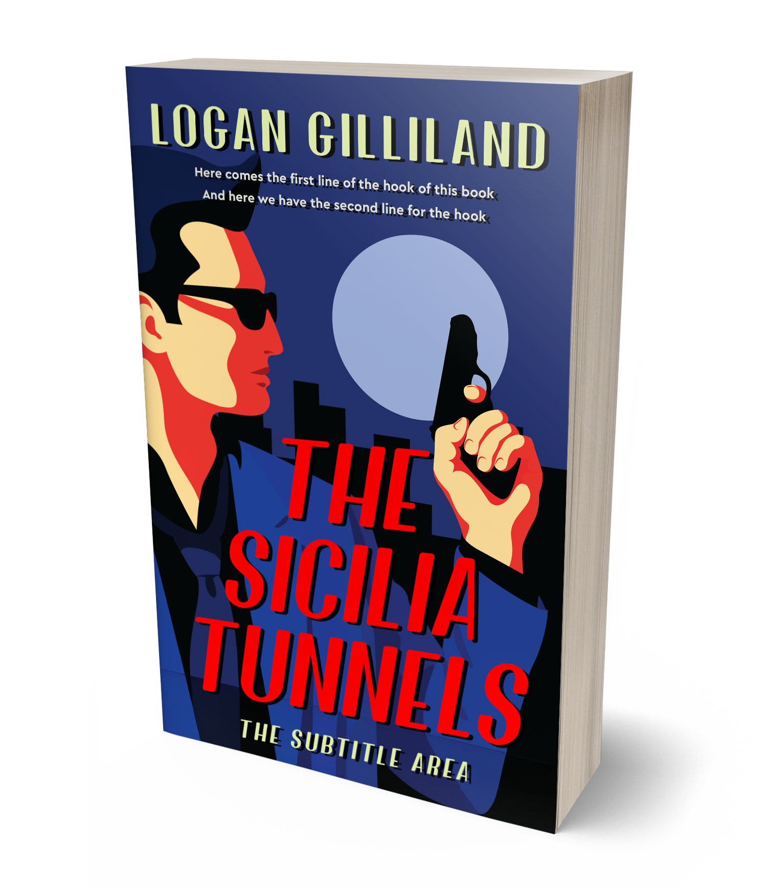 3D view of Premade Mystery & Thriller & Suspense Book Cover - Sunglo #17916 | BookCoverZone*