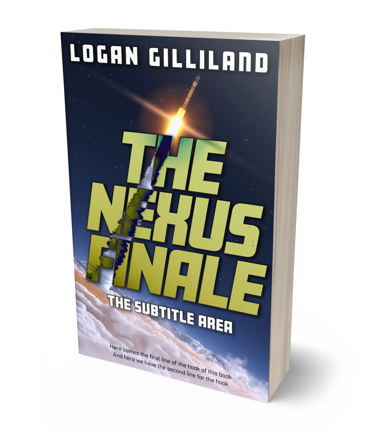 3D view of Premade Science Fiction Book Cover - Ebony Clay #17931 | BookCoverZone*