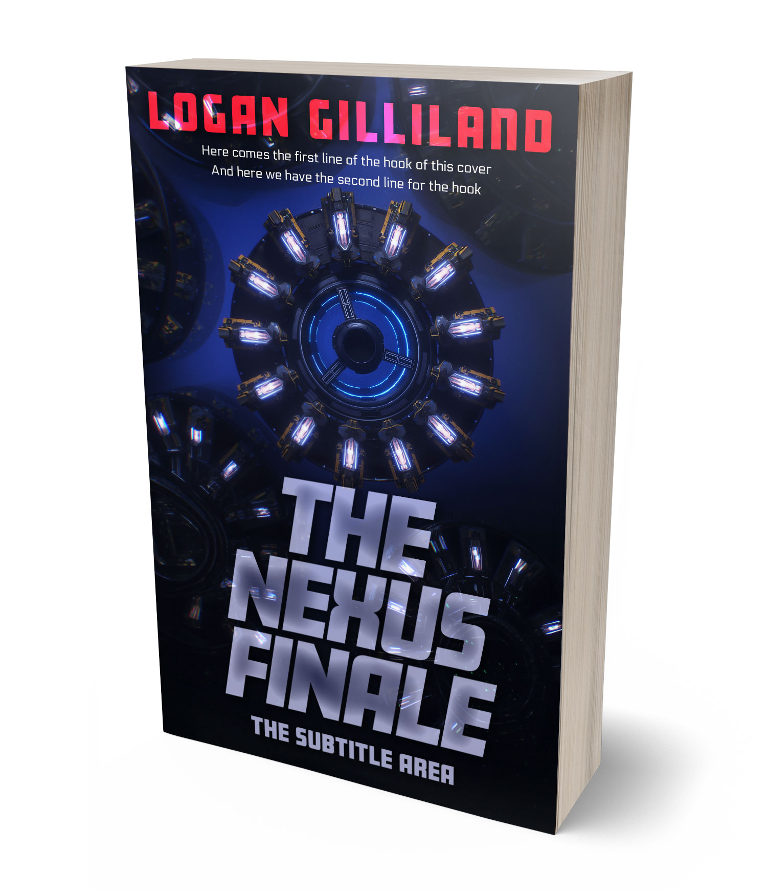 3D view of Premade Science Fiction Book Cover - Ebony #17937 | BookCoverZone*