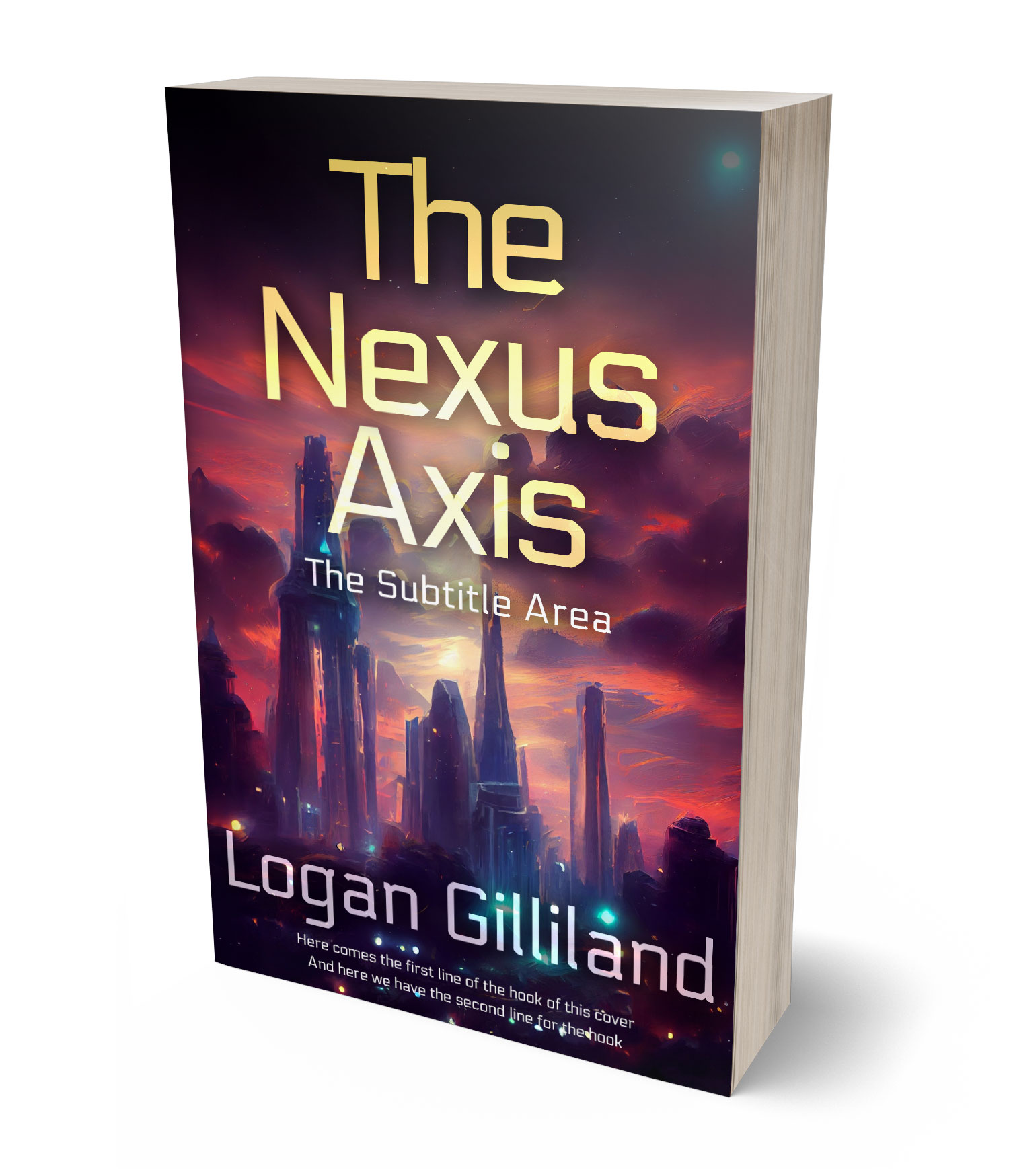 3D view of Premade Science Fiction Book Cover - Revolver #17951 | BookCoverZone*