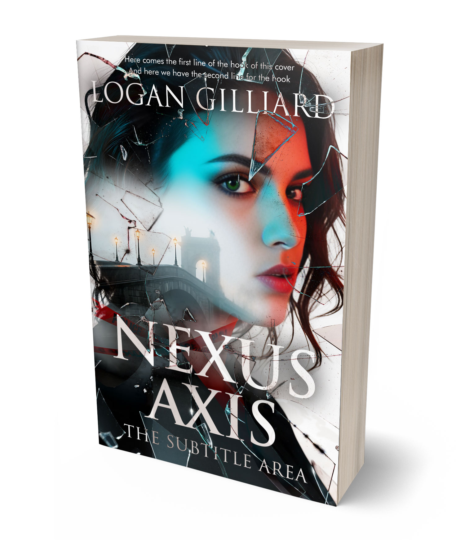 3D view of Premade Mystery & Thriller & Suspense Book Cover - Swirl #17966 | BookCoverZone*