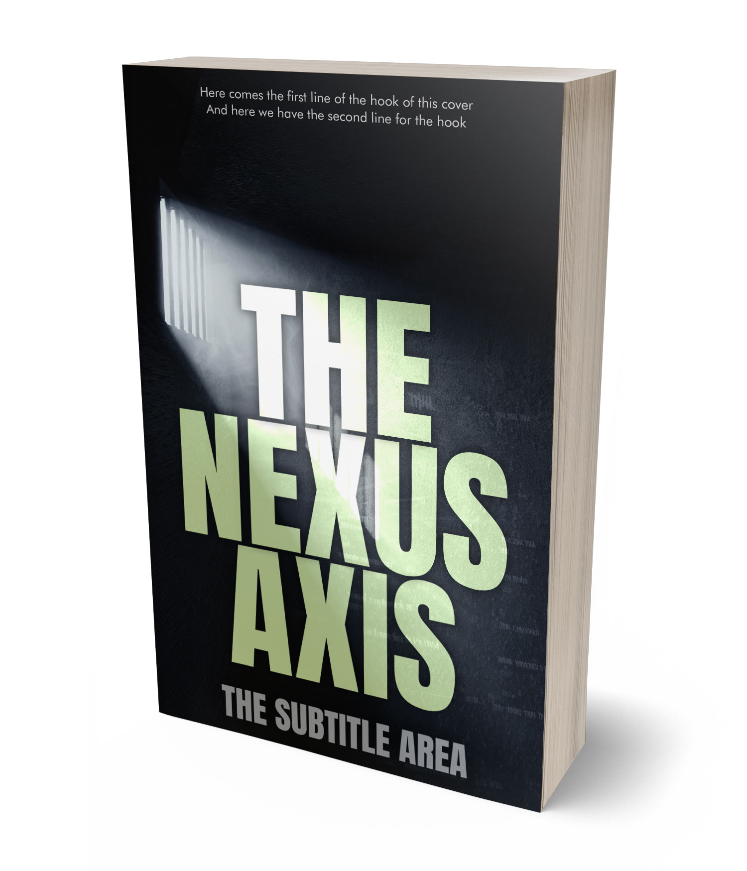 3D view of Premade Mystery & Thriller & Suspense Book Cover - Shark #17978 | BookCoverZone*
