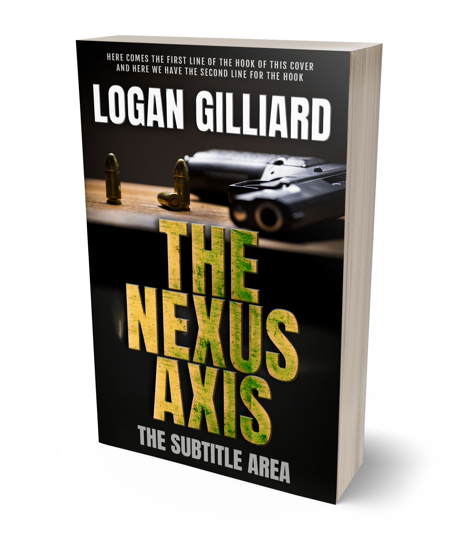 3D view of Premade Mystery & Thriller & Suspense Book Cover - Laser #17983 | BookCoverZone*