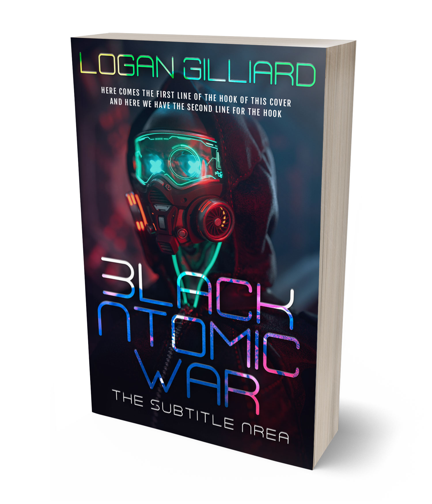 3D view of Premade Science Fiction Book Cover - Steel Gray #17997 | BookCoverZone*
