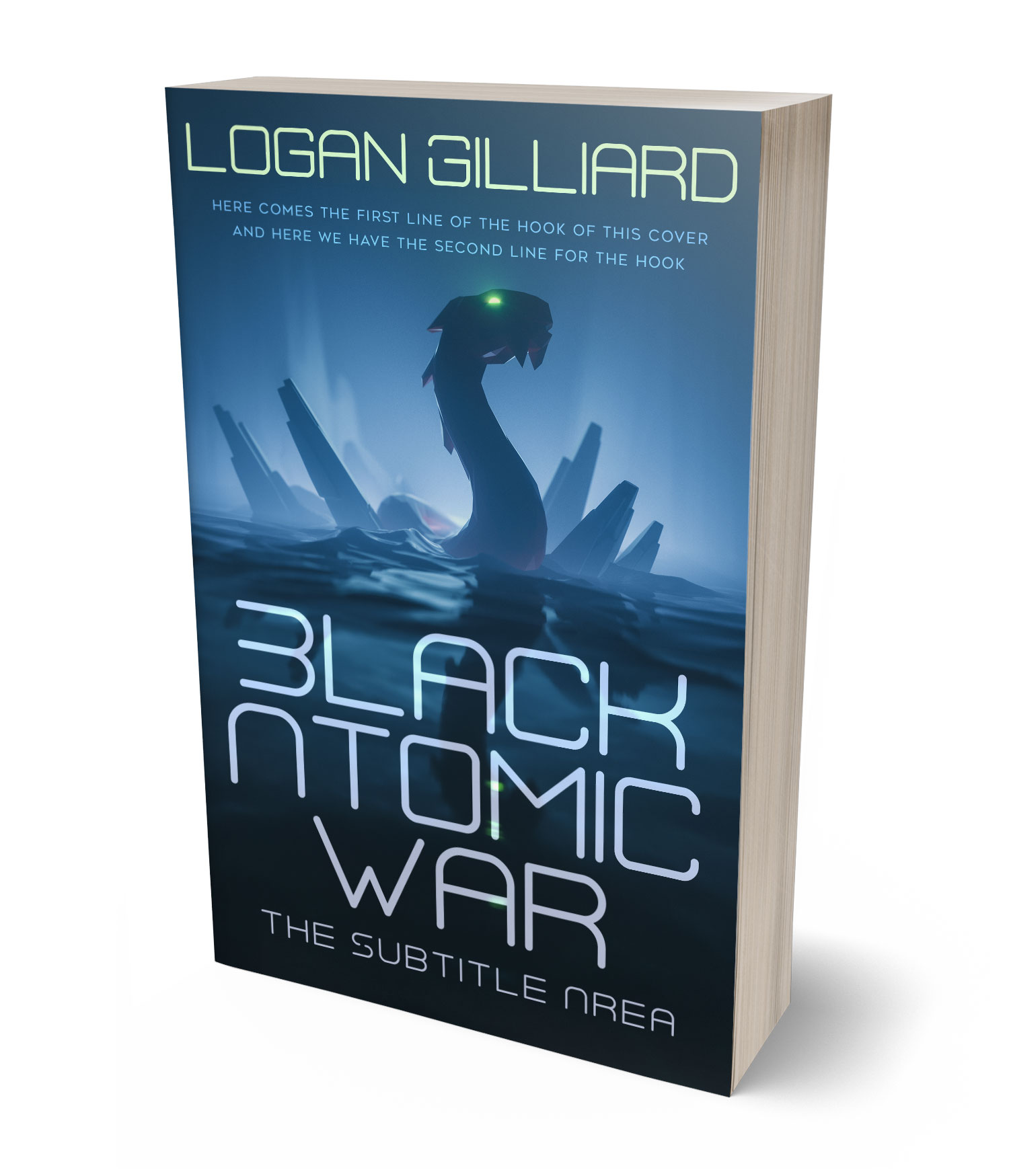 3D view of Premade Science Fiction Book Cover - Big Stone #17999 | BookCoverZone*