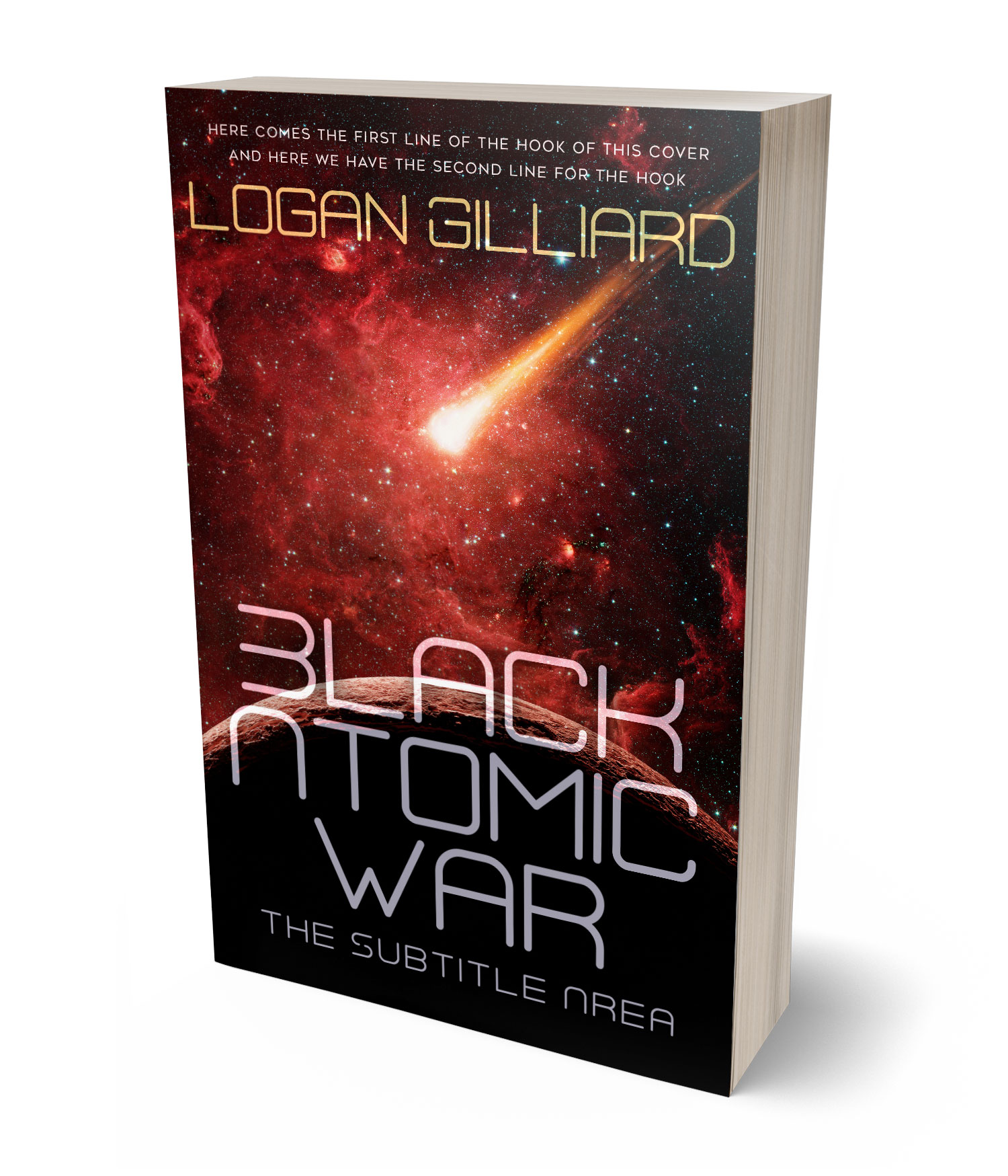 3D view of Premade Science Fiction Book Cover - Contessa #18001 | BookCoverZone*
