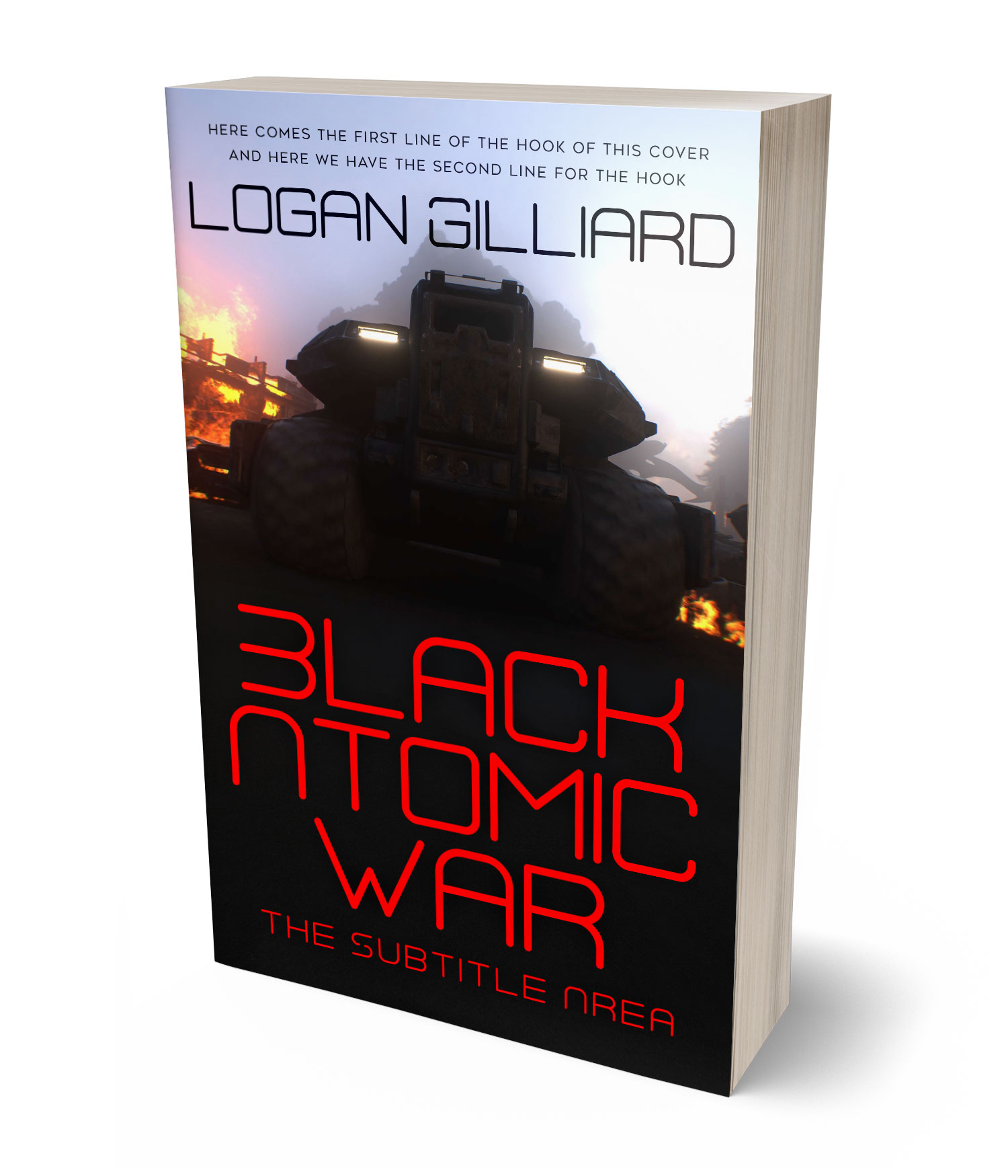 3D view of Premade Apocalyptica Book Cover - Cod Gray #18002 | BookCoverZone*