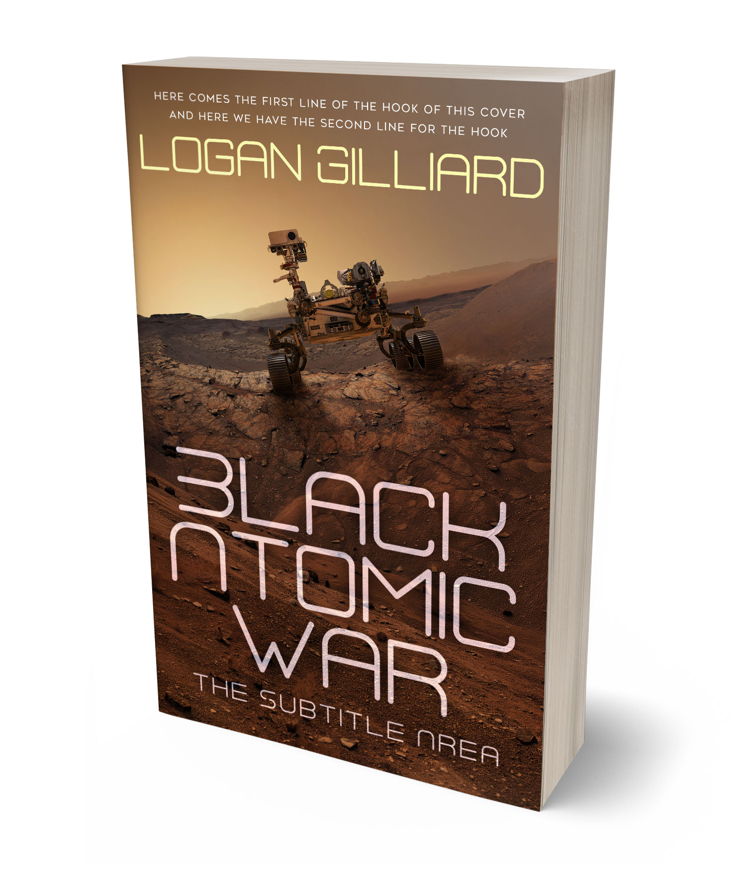 3D view of Premade Science Fiction Book Cover - Metallic Bronze #18003 | BookCoverZone*