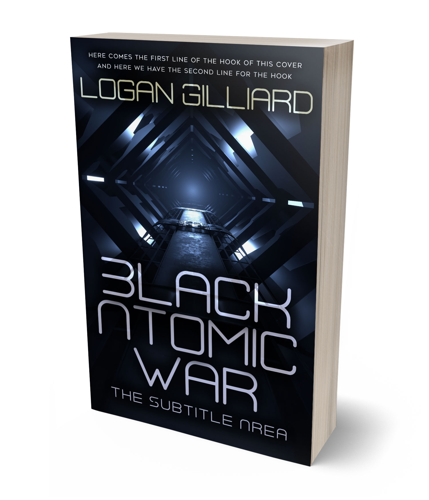 3D view of Premade Science Fiction Book Cover - Ebony #18006 | BookCoverZone*