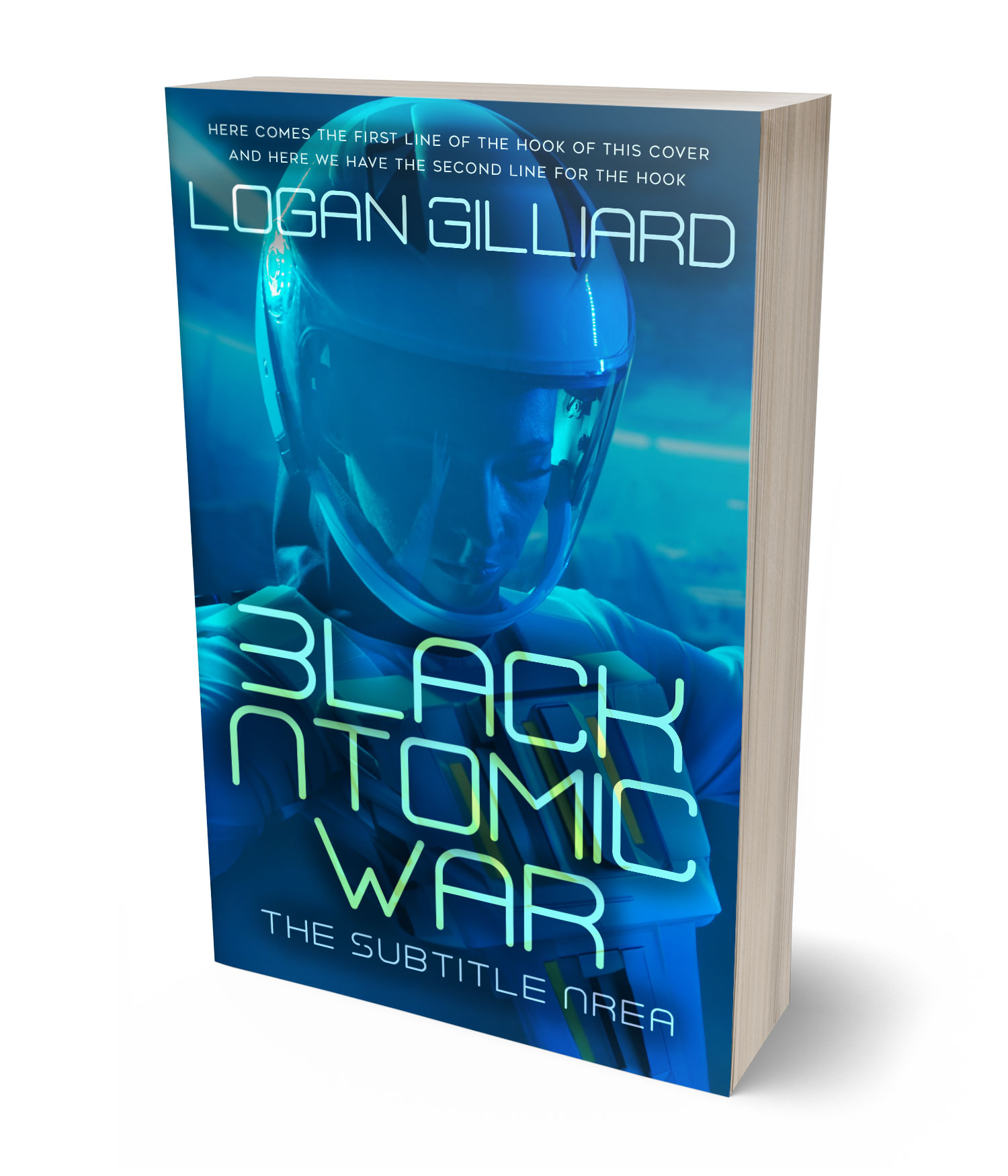 3D view of Premade Science Fiction Book Cover - Venice Blue #18007 | BookCoverZone*