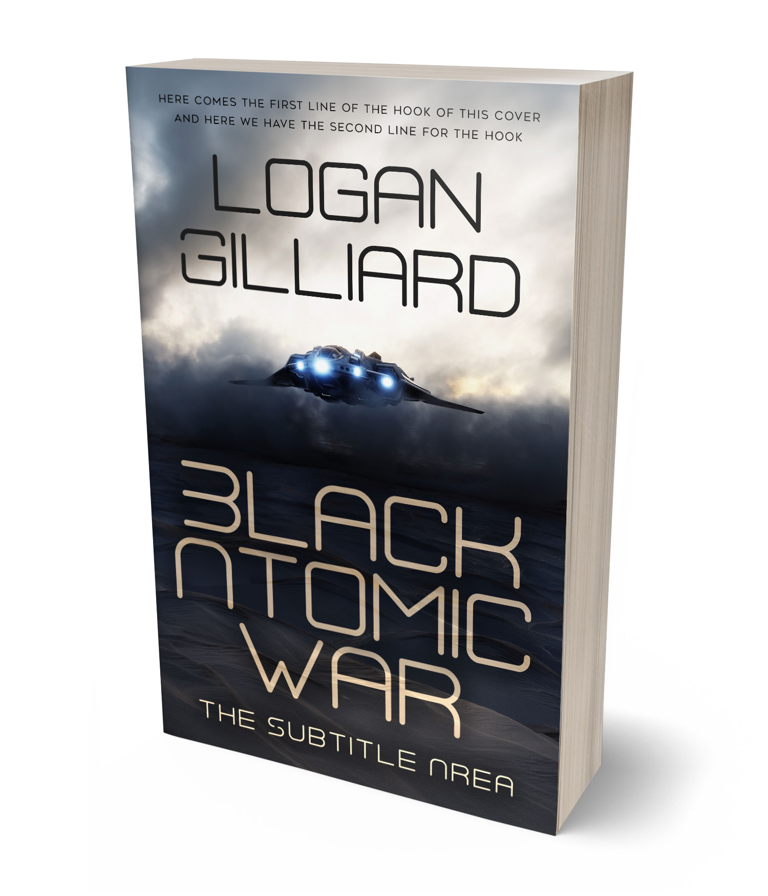 3D view of Premade Science Fiction Book Cover - Shark #18010 | BookCoverZone*