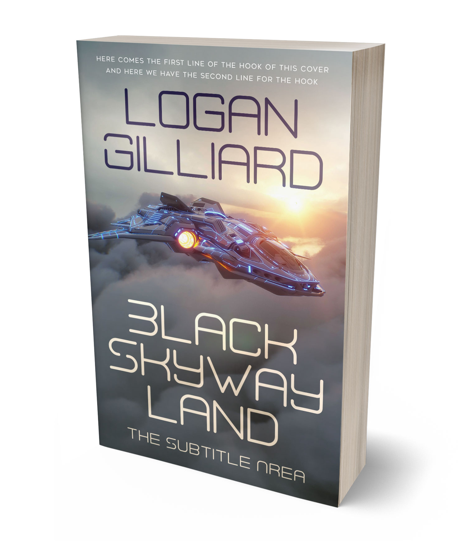 3D view of Premade Science Fiction Book Cover - Salt Box #18018 | BookCoverZone*