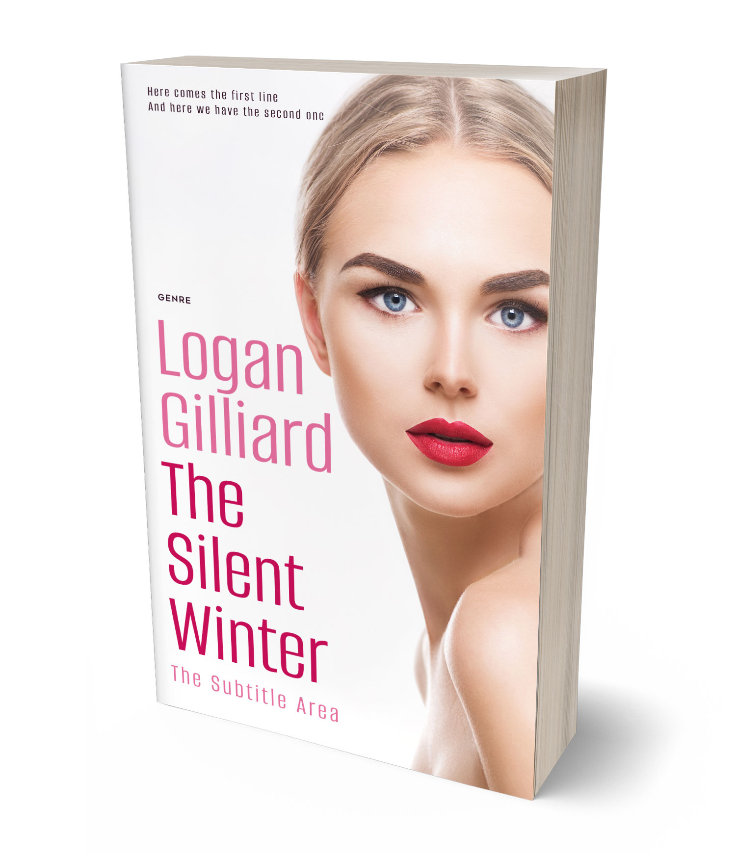3D view of Premade Chick Lit Book Cover - Rose Fog #18047 | BookCoverZone*