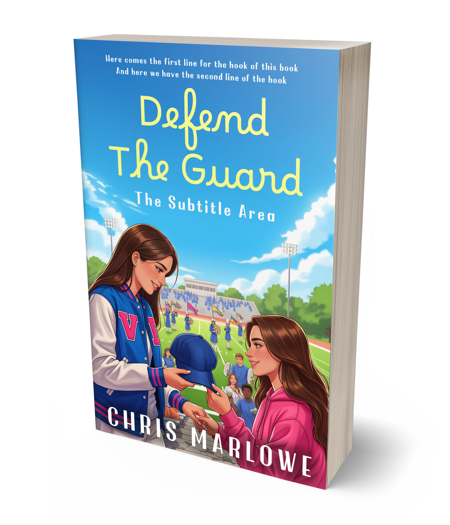 3D view of Premade Teen & Young Adult Book Cover - Havelock Blue #18057 | BookCoverZone