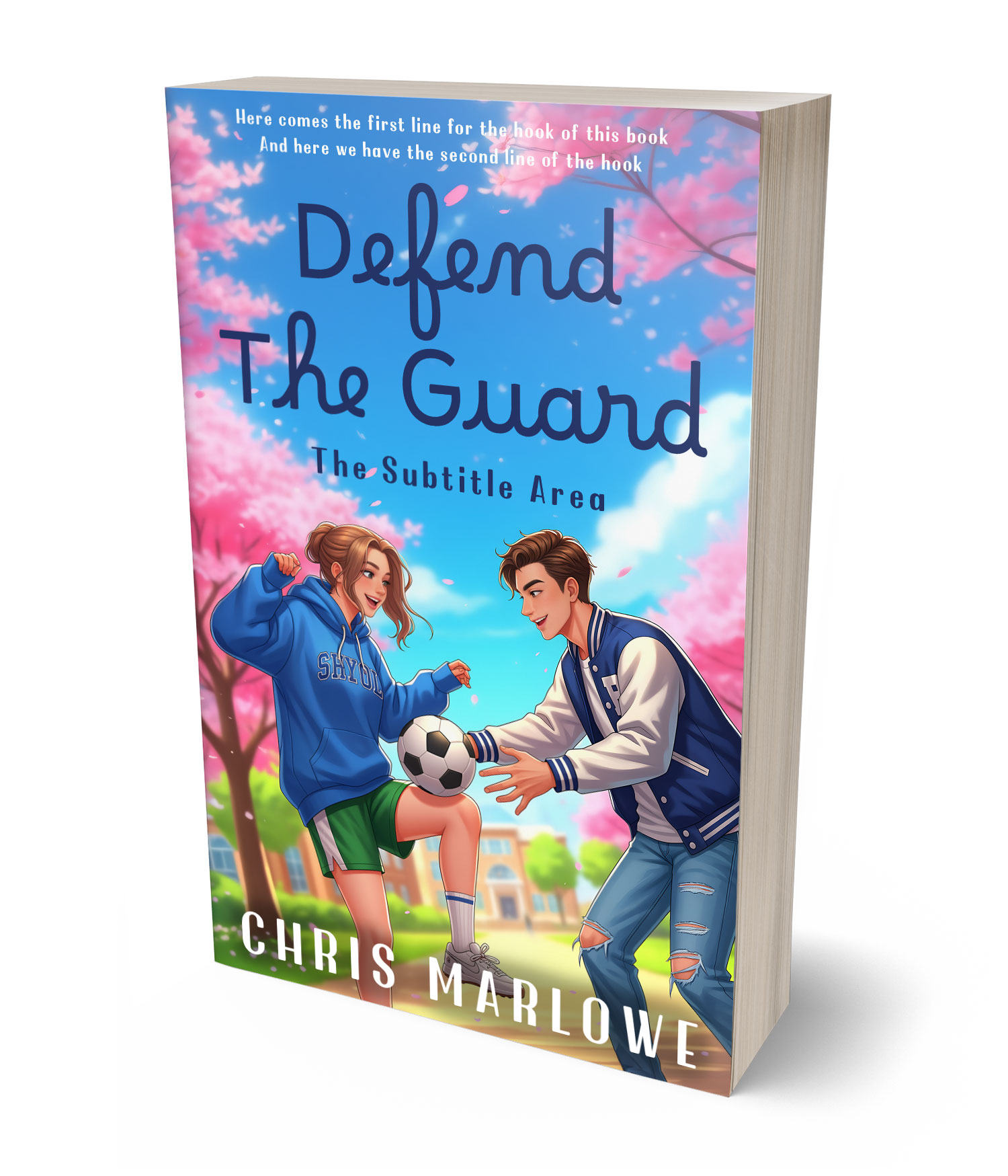 3D view of Premade Teen & Young Adult Book Cover - Rose Fog #18059 | BookCoverZone