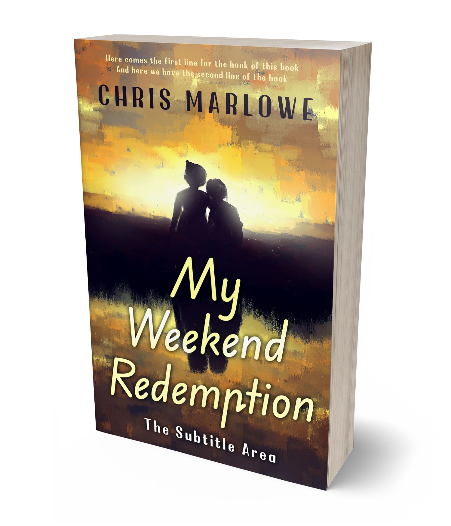 3D view of Premade Romance Book Cover - Twine #18077 | BookCoverZone