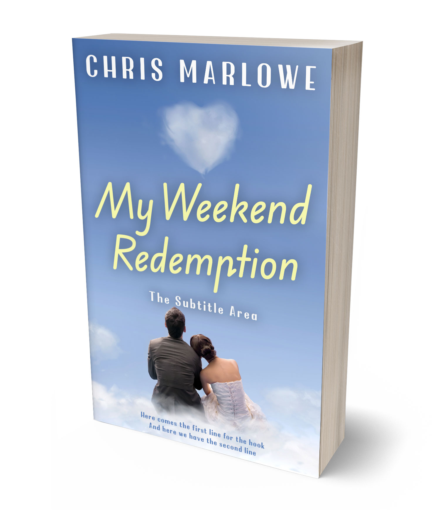 3D view of Premade Romance Book Cover - Polo Blue #18086 | BookCoverZone