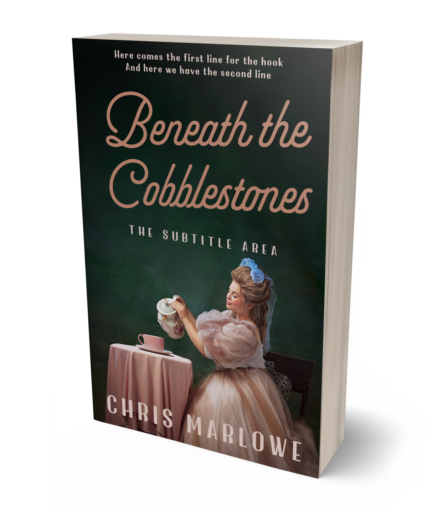 3D view of Premade Historical Book Cover - Quicksand #18098 | BookCoverZone*