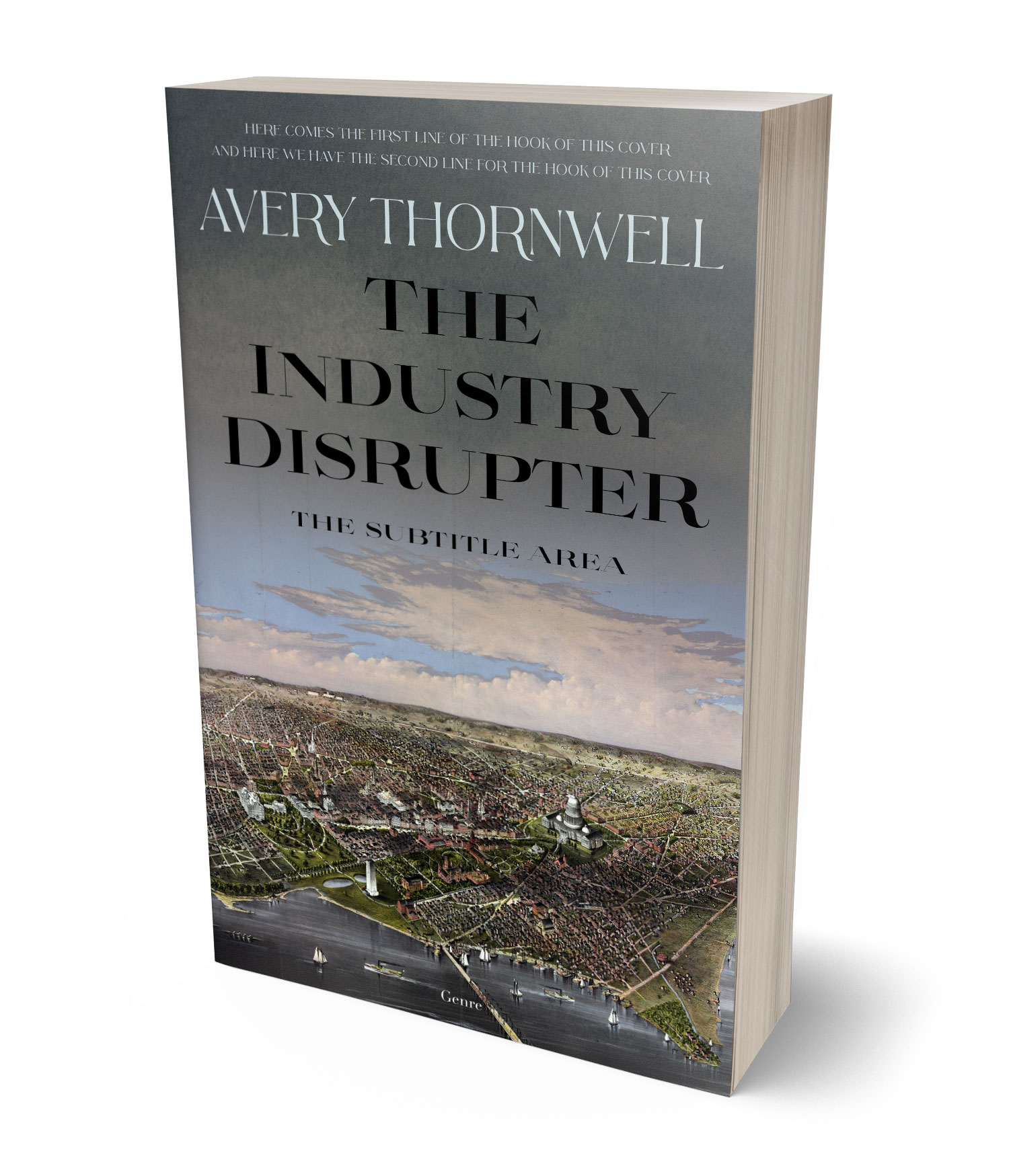 3D view of Premade History Book Cover - Storm Dust #18125 | BookCoverZone*