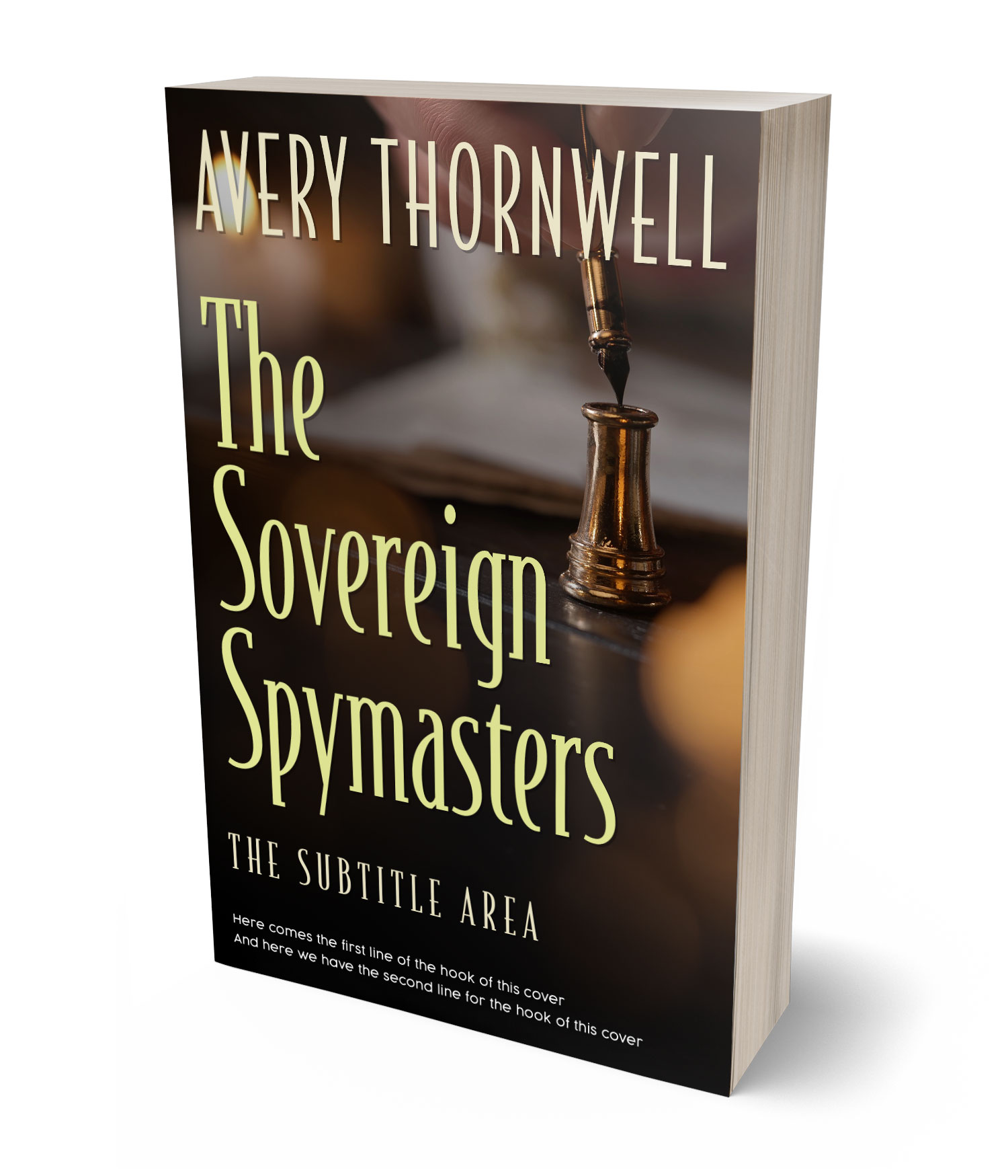 3D view of Premade  Book Cover - Oil #18160 | BookCoverZone*
