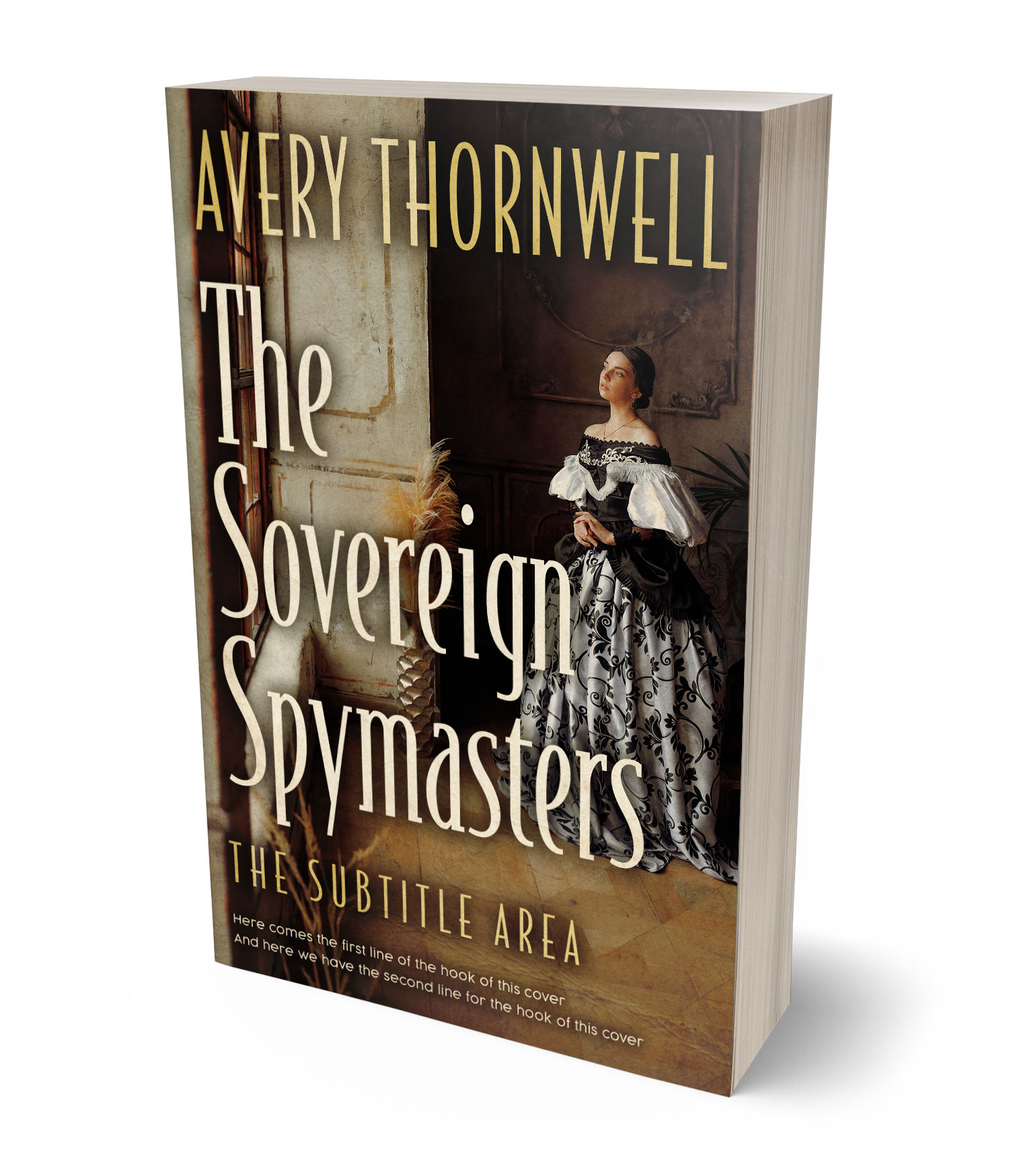 3D view of Premade Historical Book Cover - Oil #18171 | BookCoverZone