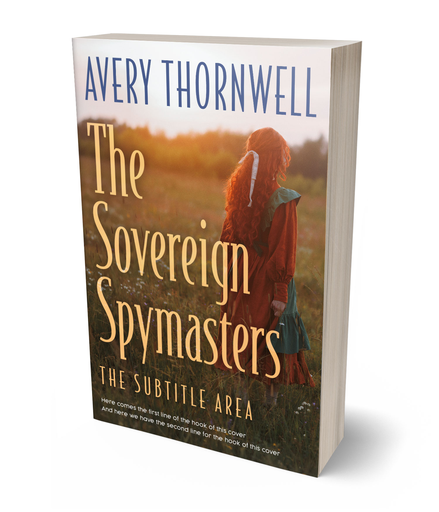 3D view of Premade Historical Book Cover - Saddle #18174 | BookCoverZone