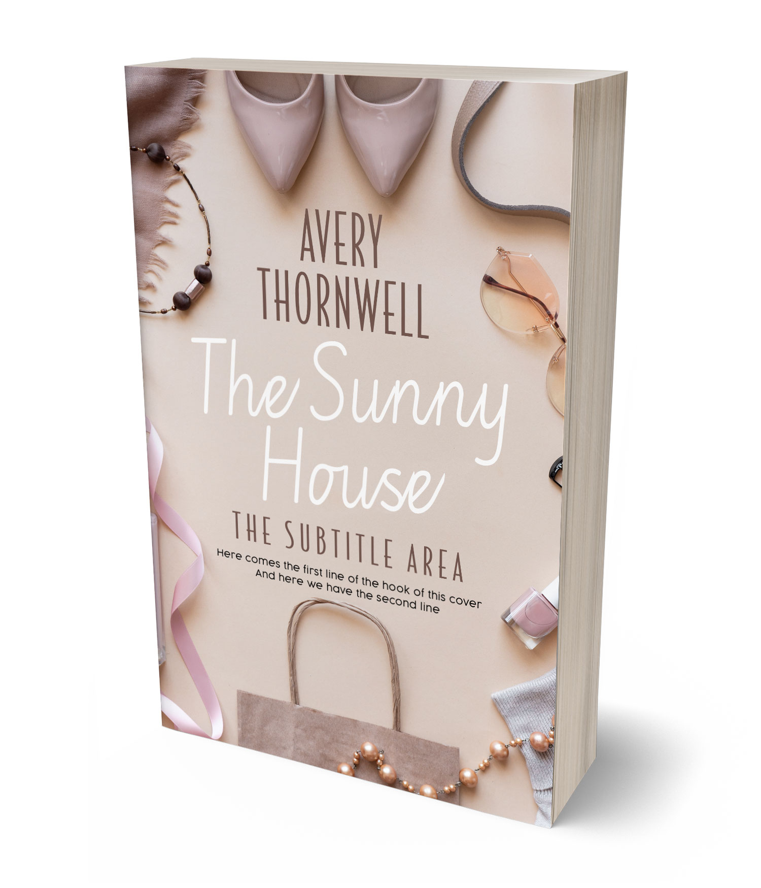 3D view of Premade Chick Lit Book Cover - Wafer #18198 | BookCoverZone