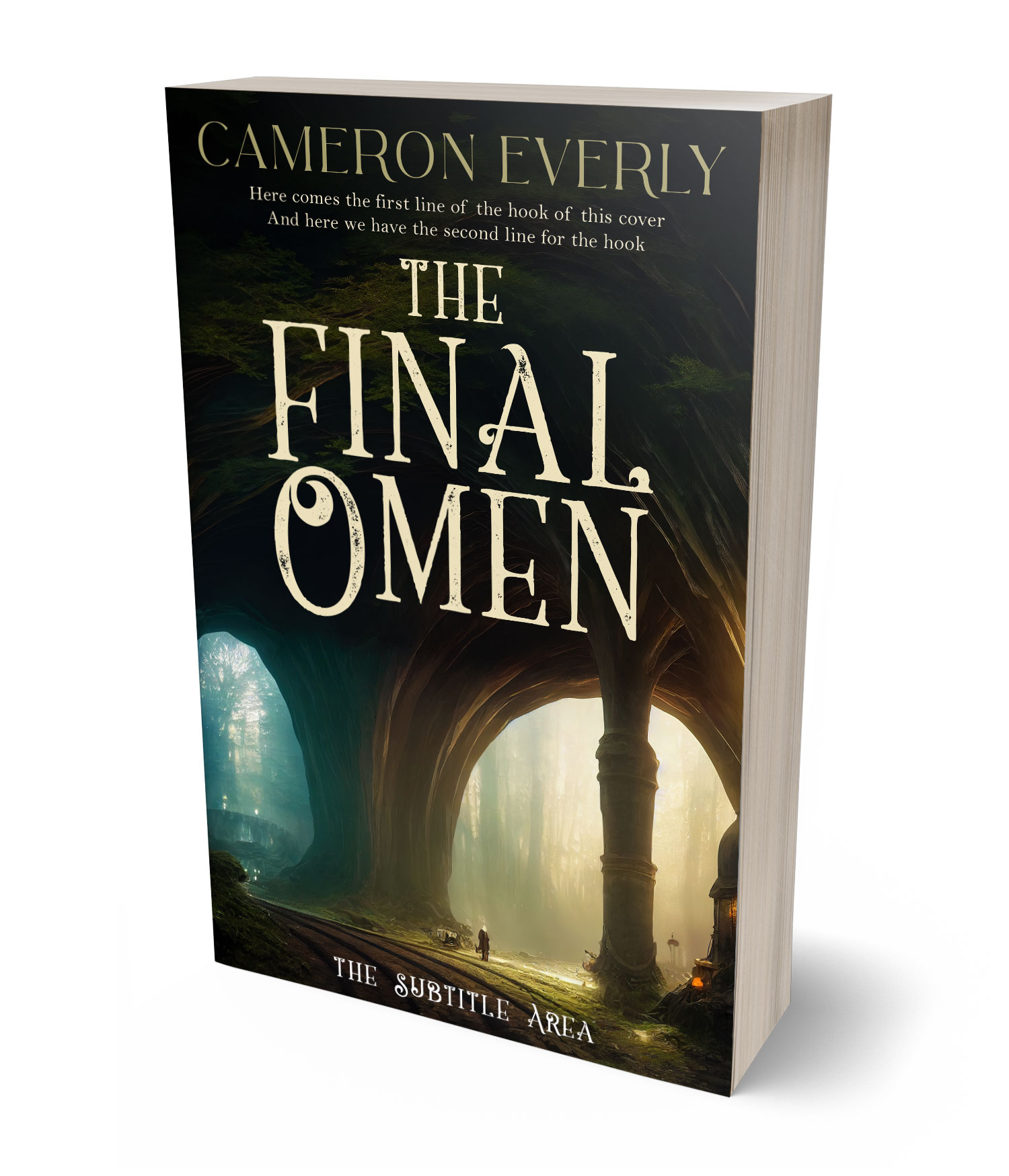 3D view of Premade Fantasy Book Cover - Akaroa #18280 | BookCoverZone*